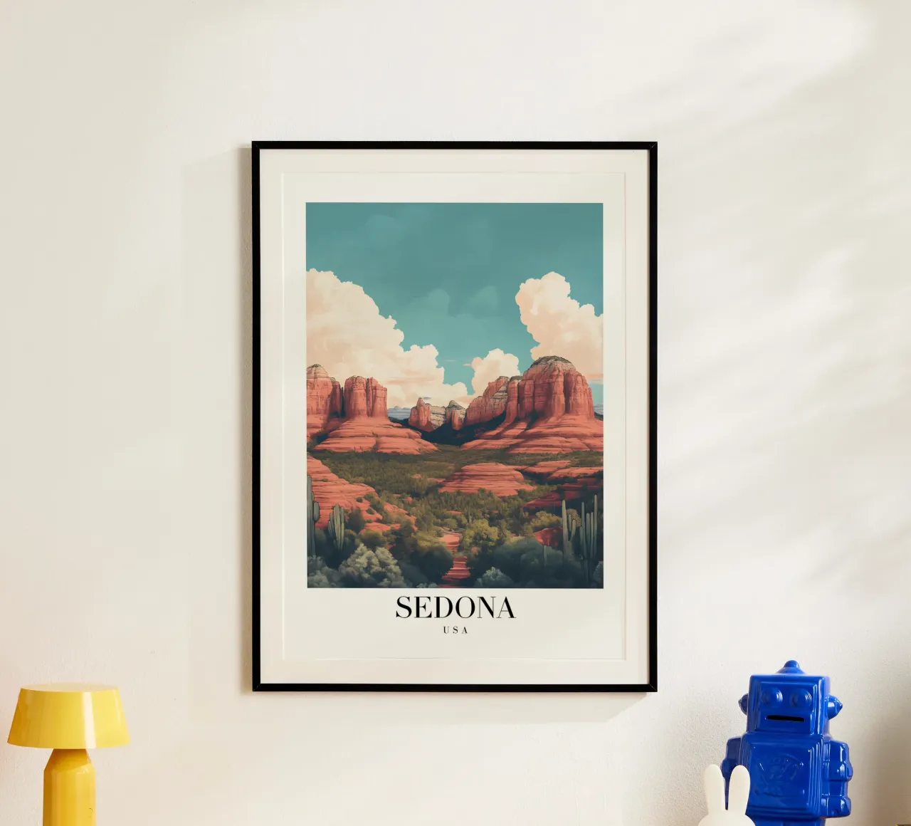 Sedona Red Rocks kunstdruk - Arizona woestijnlandschap poster van homdeco
