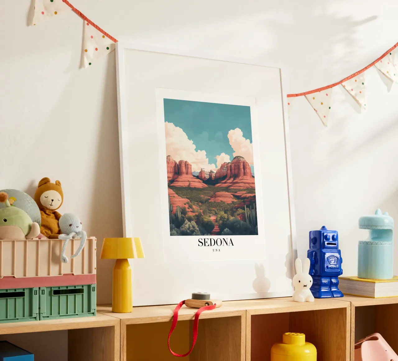Sedona Red Rocks kunstdruk - Arizona woestijnlandschap poster van homdeco