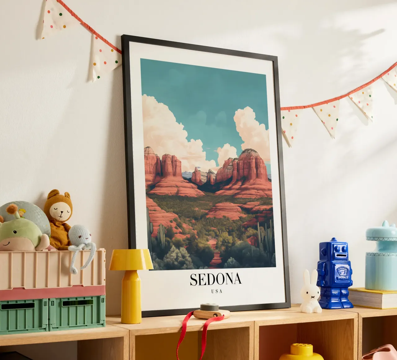 Sedona Red Rocks kunstdruk - Arizona woestijnlandschap poster van homdeco