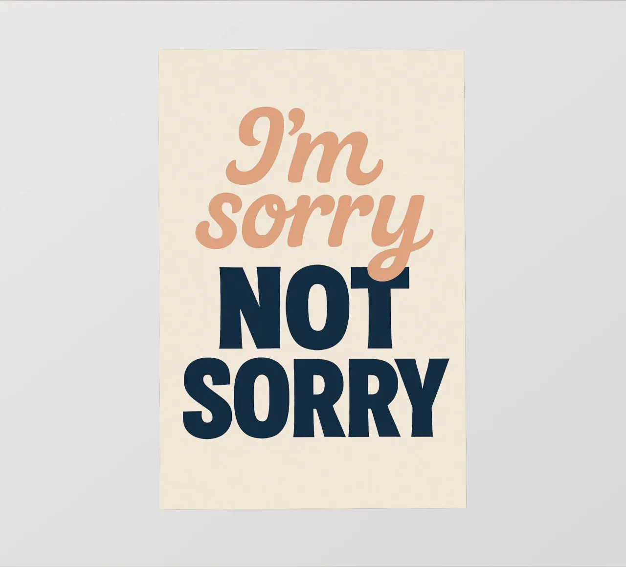Mi dispiace NON SORRIDERE - Un manifesto audace e assertivo pellicola backlit da Art Typo Essentiel