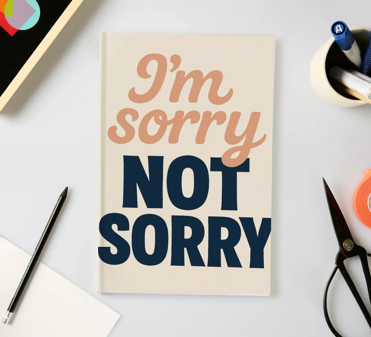 I'm sorry NOT SORRY - A bold and assertive poster notebook by Art Typo Essentiel
