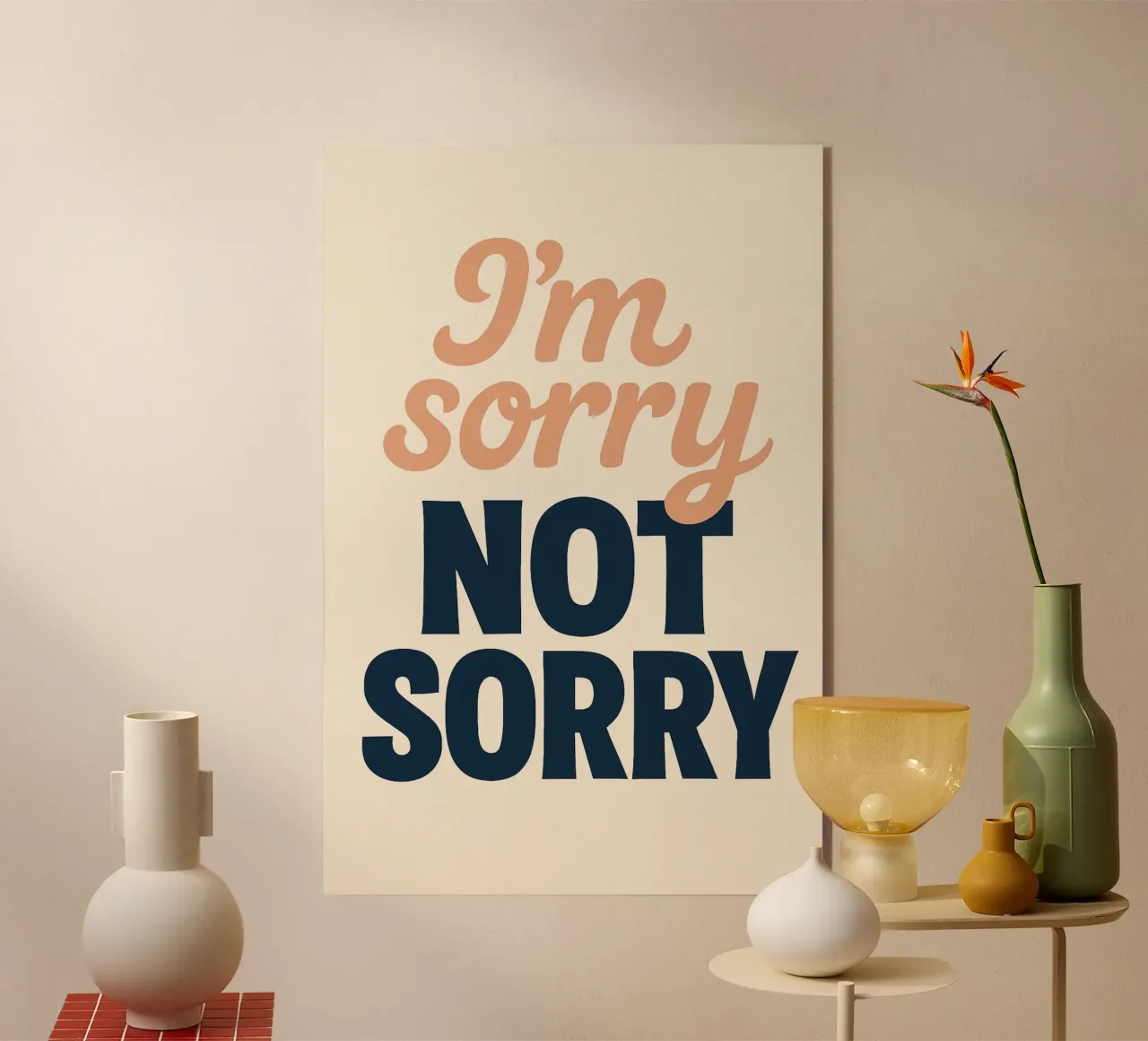 Mi dispiace NON SORRIDERE - Un manifesto audace e assertivo plexiglass da Art Typo Essentiel