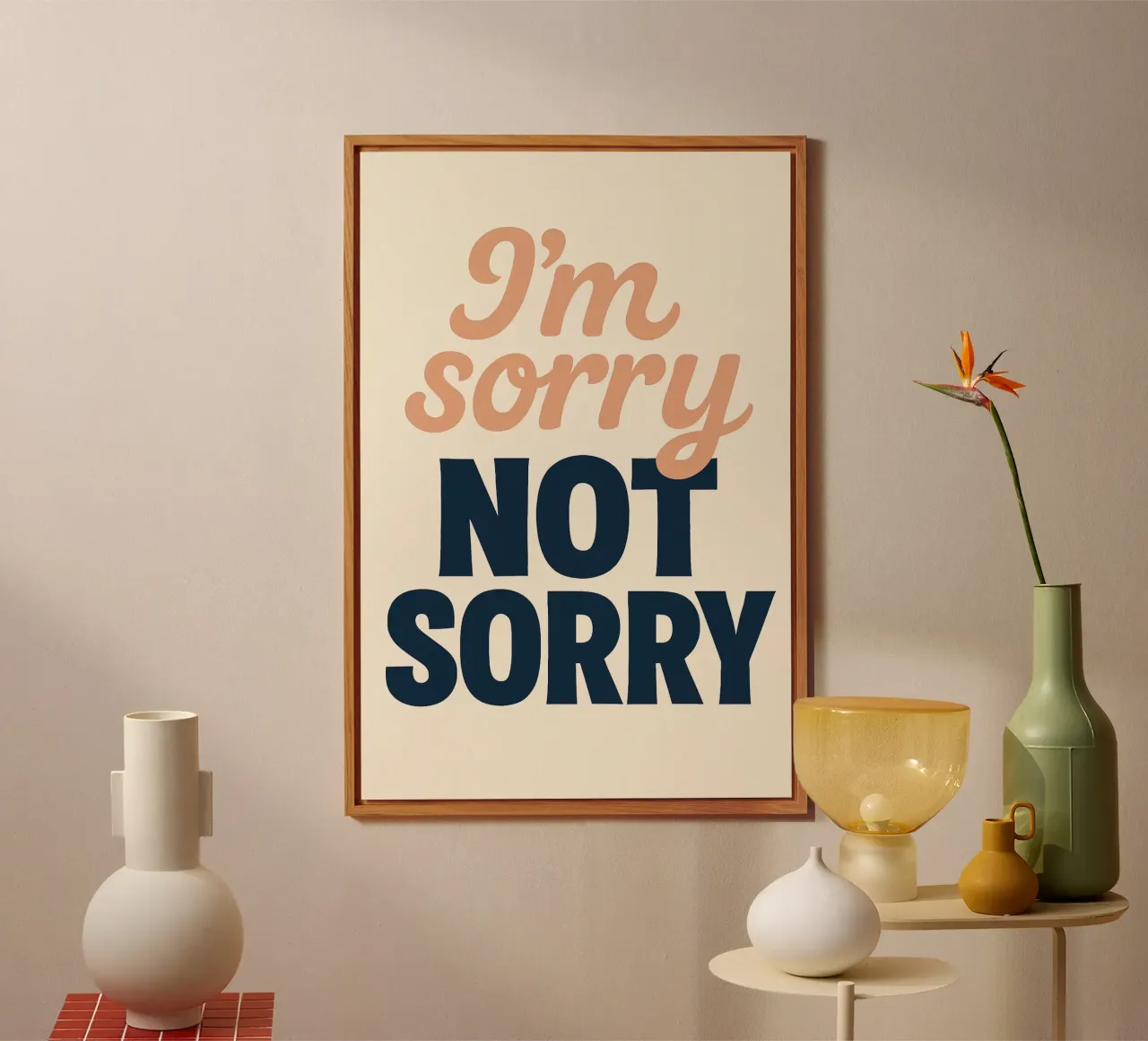 Mi dispiace NON SORRIDERE - Un manifesto audace e assertivo alluminio dibond da Art Typo Essentiel