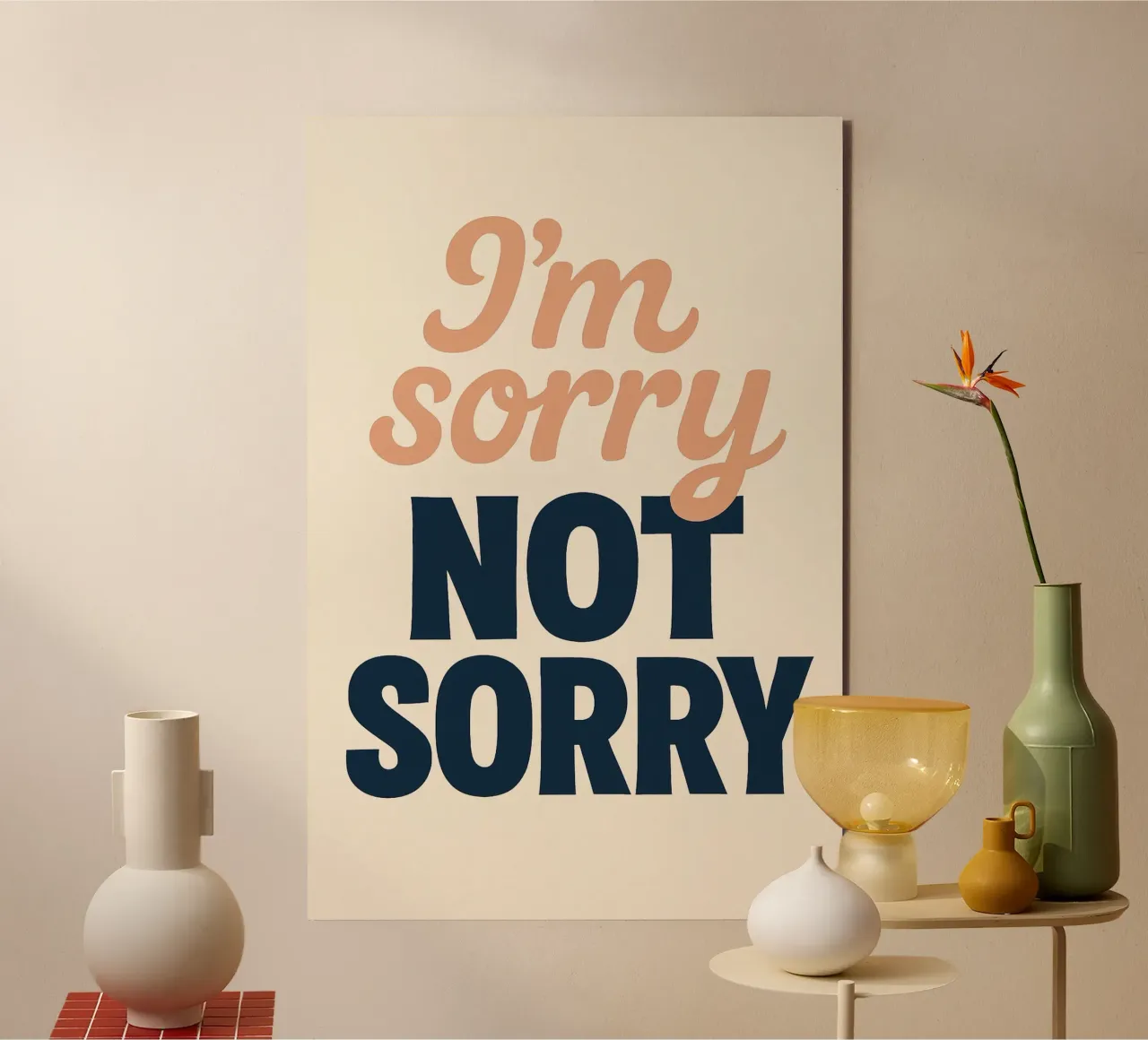 Mi dispiace NON SORRIDERE - Un manifesto audace e assertivo alluminio dibond da Art Typo Essentiel