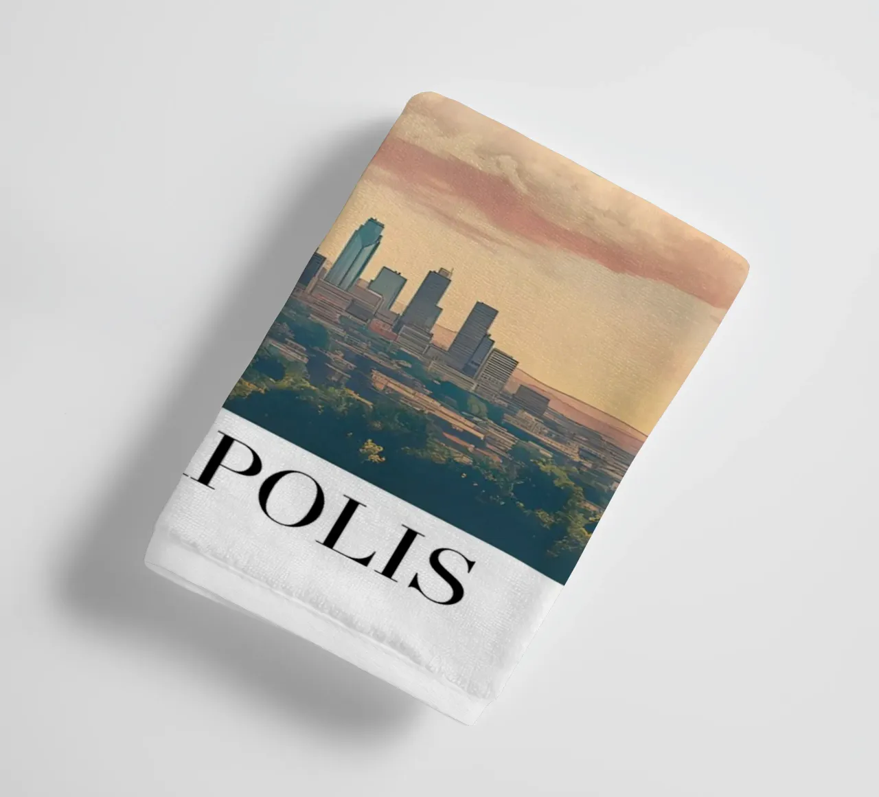 Minneapolis Skyline Art Print - Vue de la ville des lacs serviette de bain de homdeco