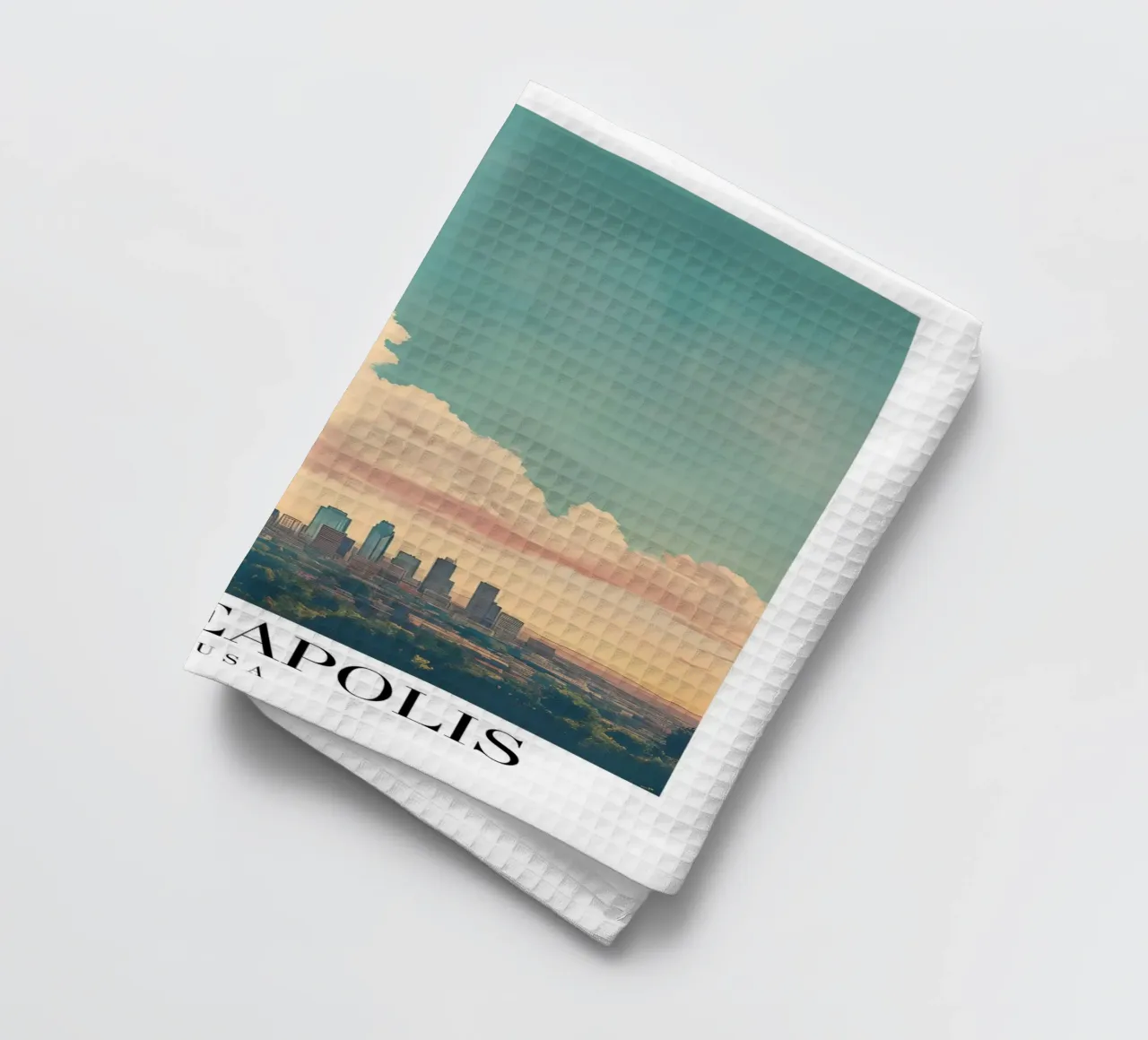 Minneapolis Skyline Art Print - Vue de la ville des lacs torchon de homdeco