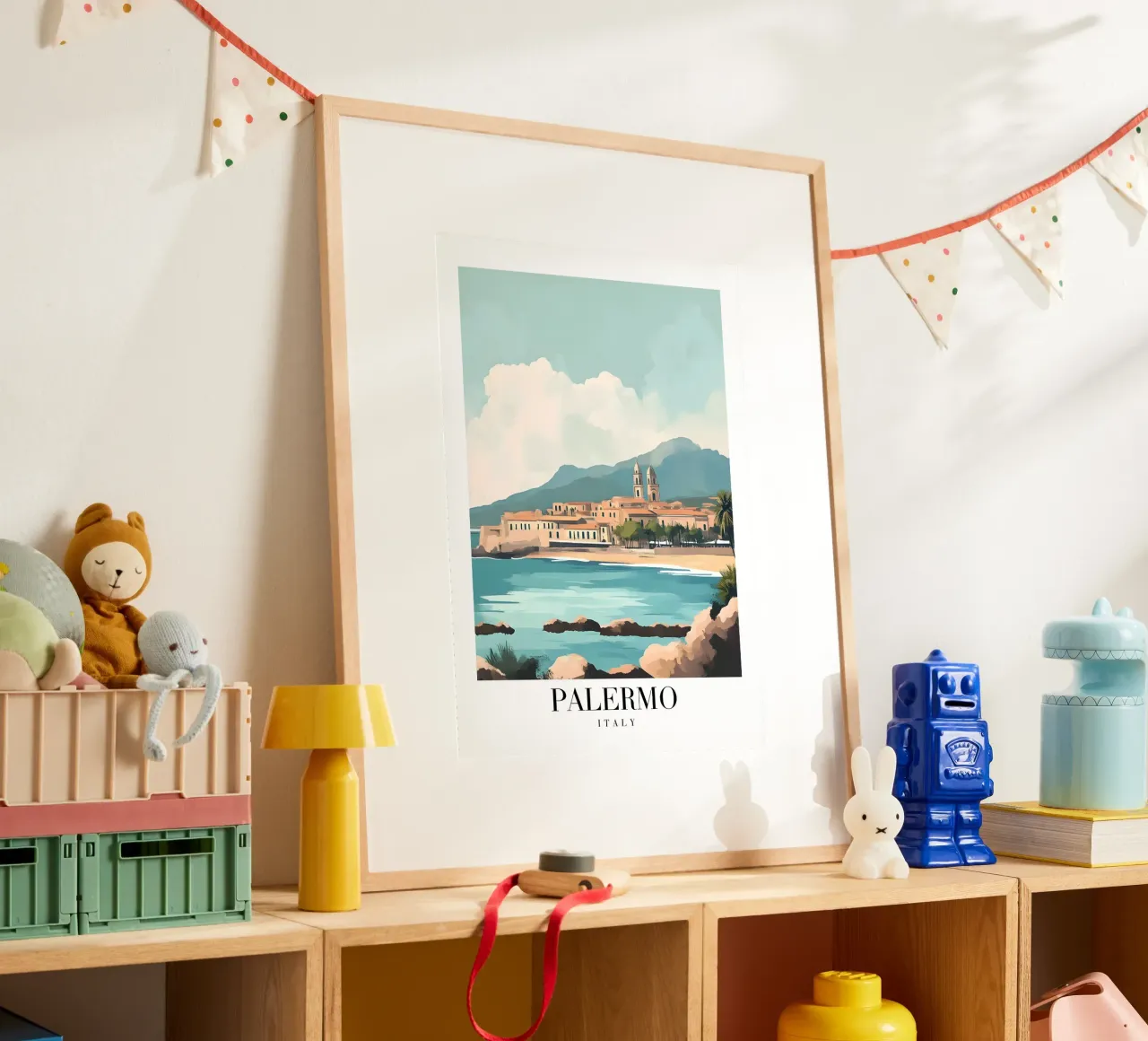 Impression d'art côtier Palermo Sicily - Mediterranean Charm poster de homdeco
