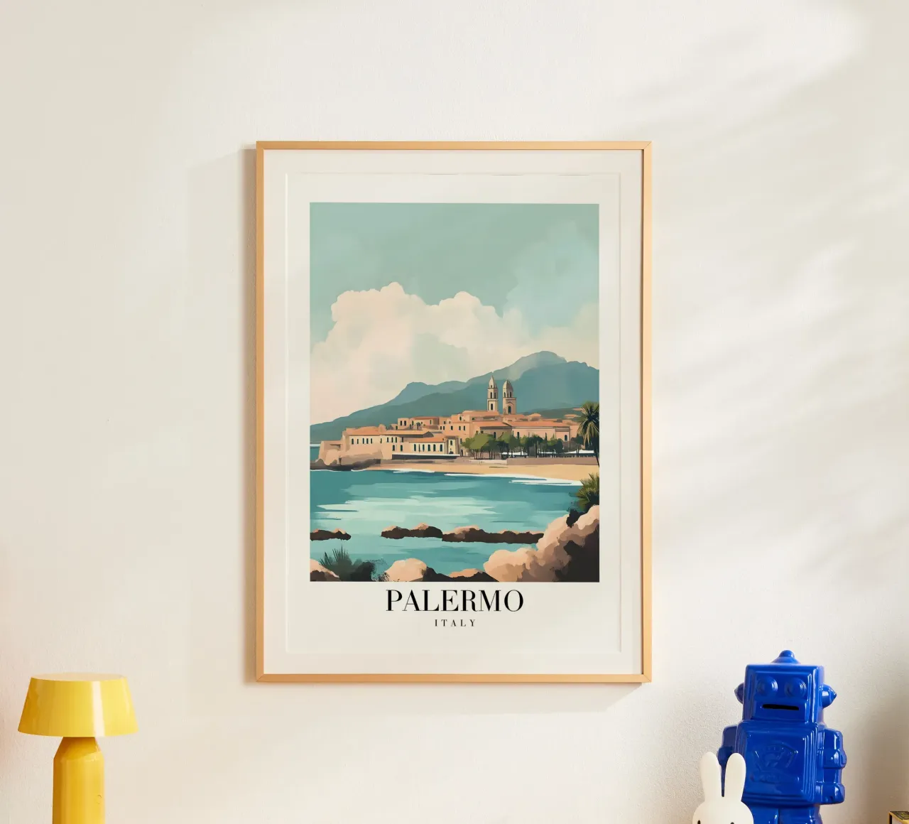 Impression d'art côtier Palermo Sicily - Mediterranean Charm poster de homdeco
