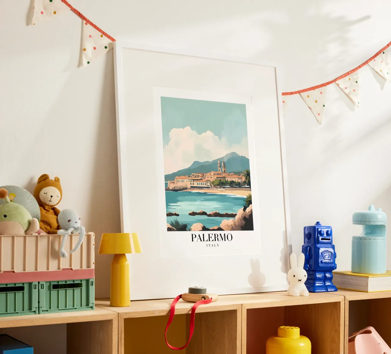 Impression d'art côtier Palermo Sicily - Mediterranean Charm poster de homdeco