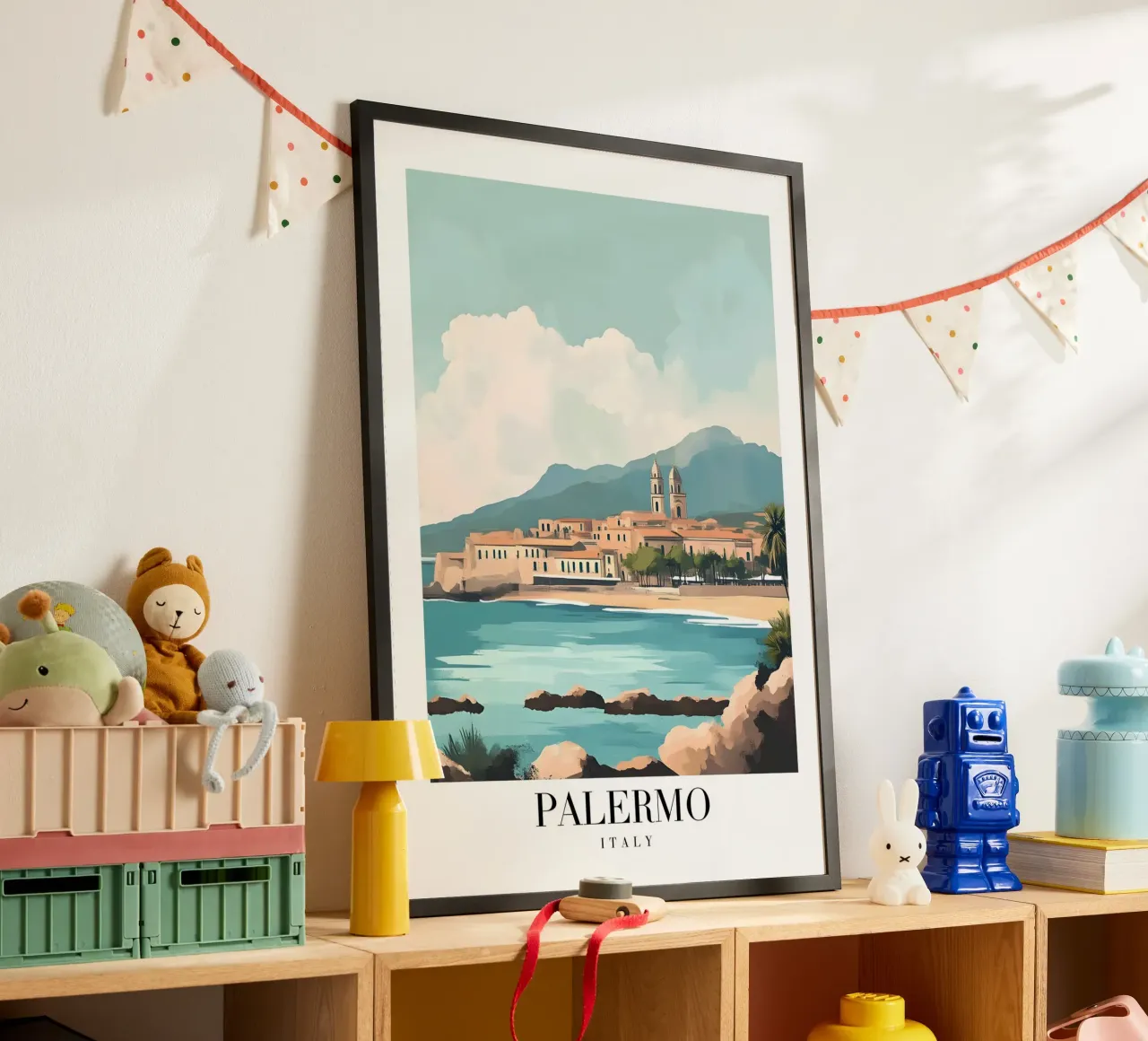 Impression d'art côtier Palermo Sicily - Mediterranean Charm poster de homdeco