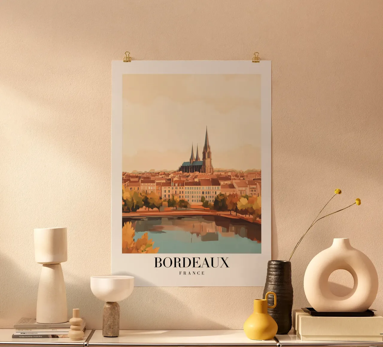 Bordeaux Kathedraal Kunstdruk - Frans Stadsgezicht hahnemühle van homdeco