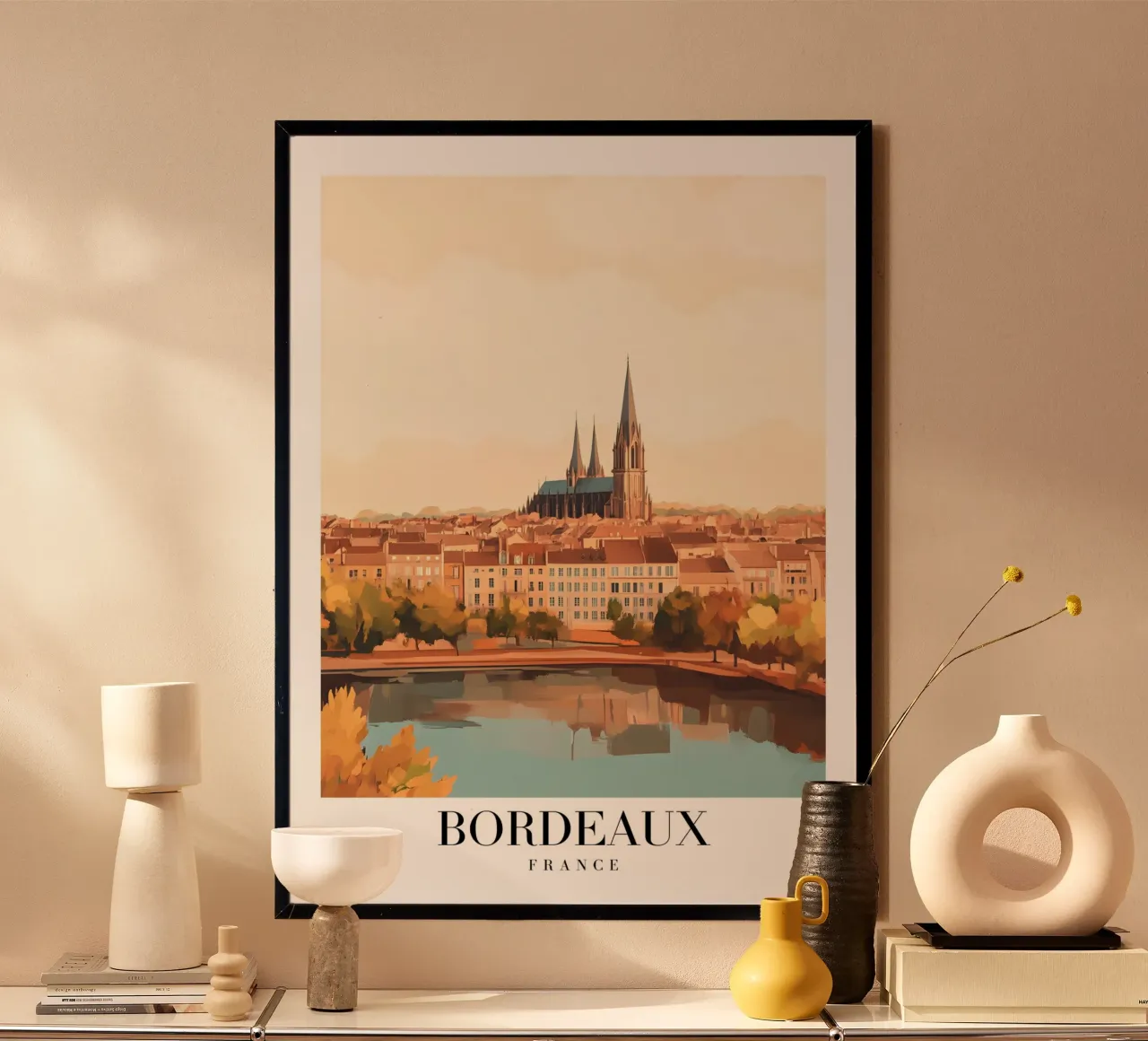Bordeaux Kathedraal Kunstdruk - Frans Stadsgezicht hahnemühle van homdeco