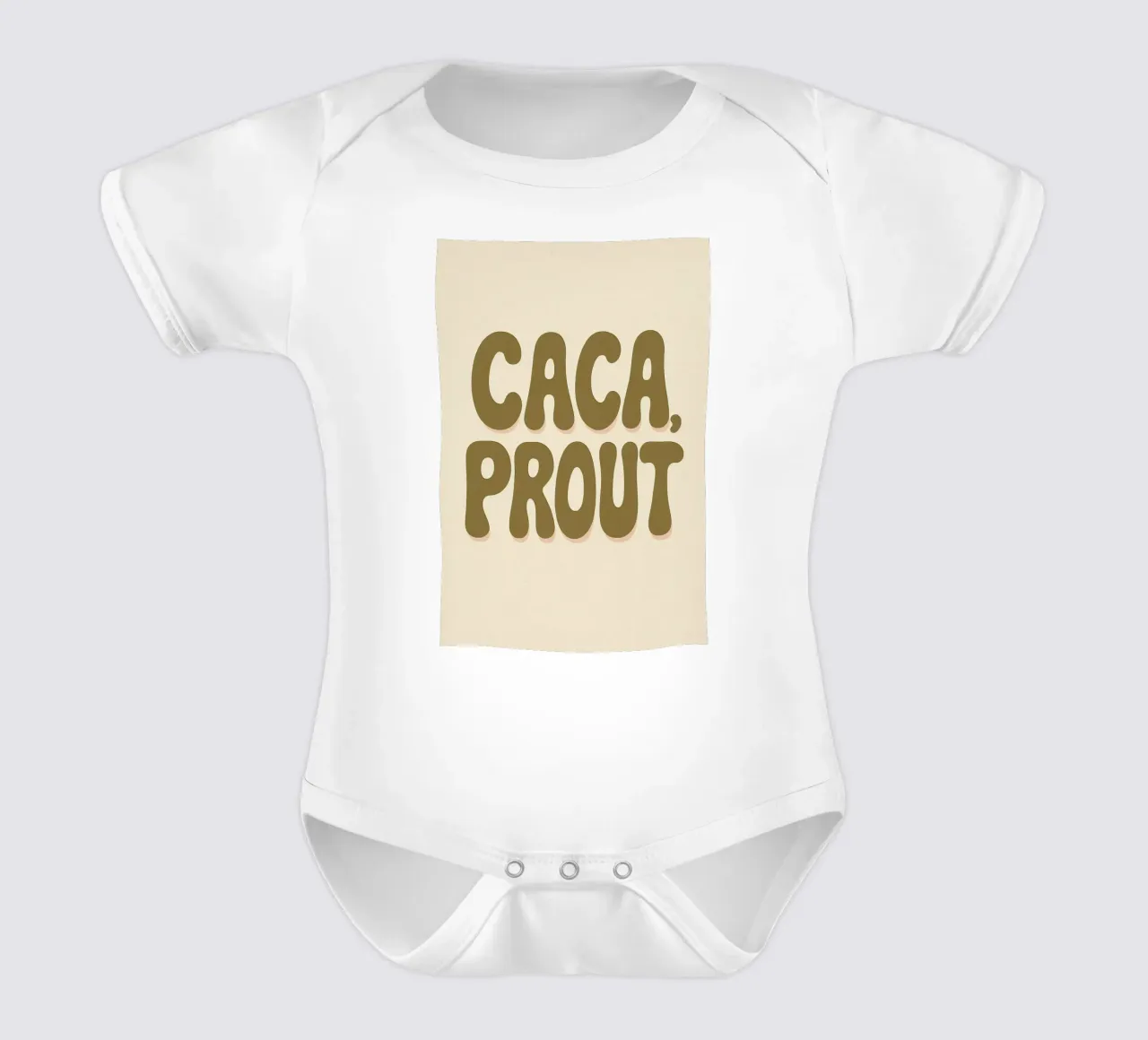 CACA, PROUT - Il manifesto regressivo e gioiosamente provocatorio body neonato maniche corte da Art Typo Essentiel
