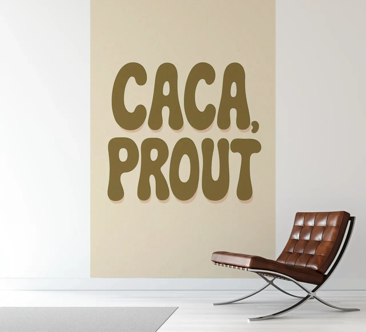 CACA, PROUT - The regressive and joyfully provocative poster photo wallpaper by Art Typo Essentiel