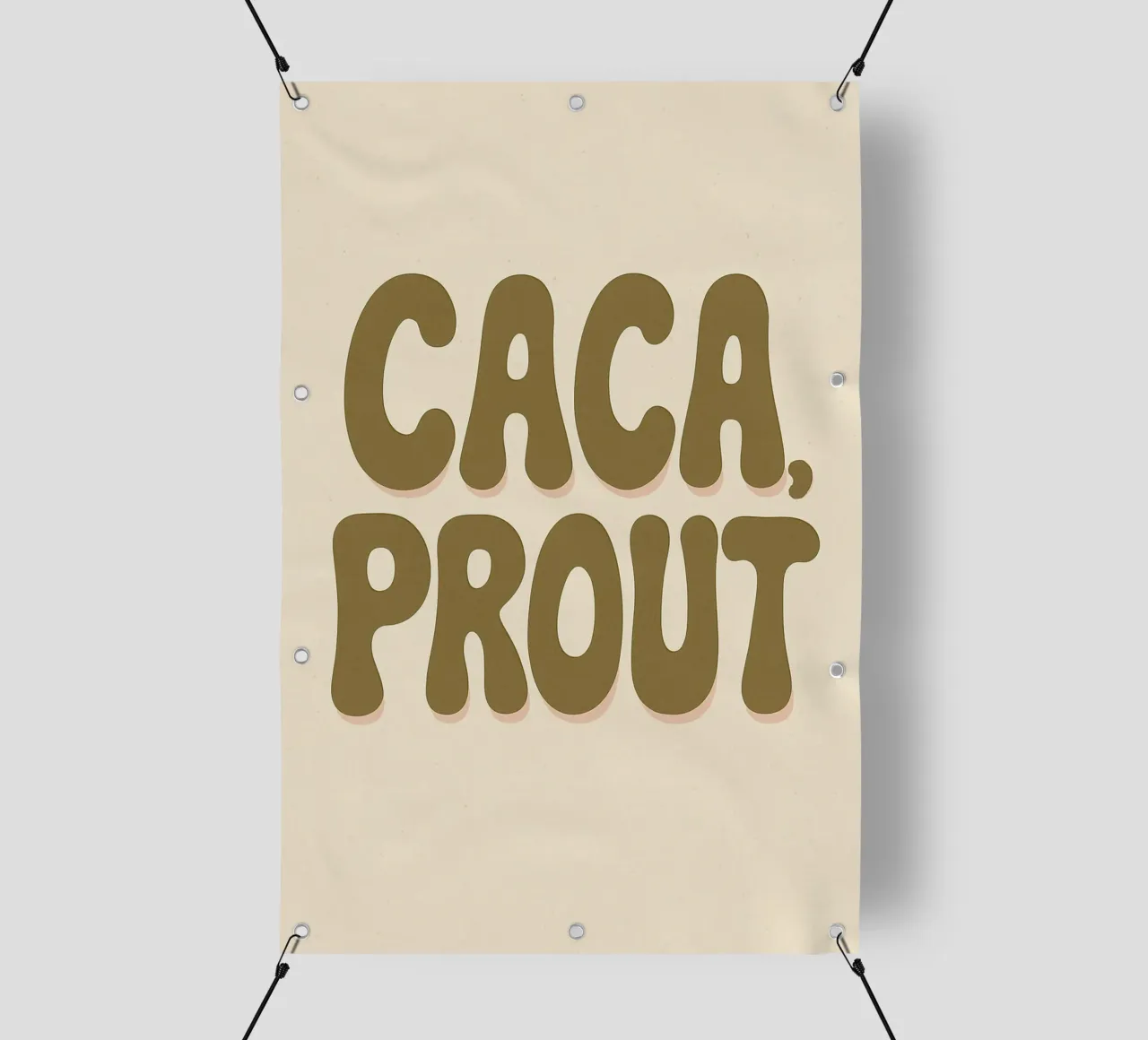 CACA, PROUT - Il manifesto regressivo e gioiosamente provocatorio telo in pvc da Art Typo Essentiel