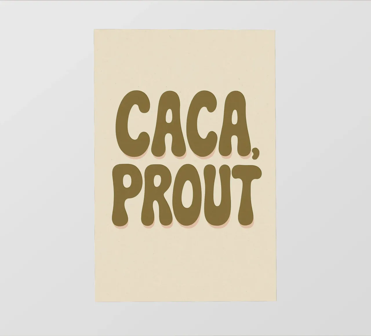 CACA, PROUT - Il manifesto regressivo e gioiosamente provocatorio telo in pvc da Art Typo Essentiel