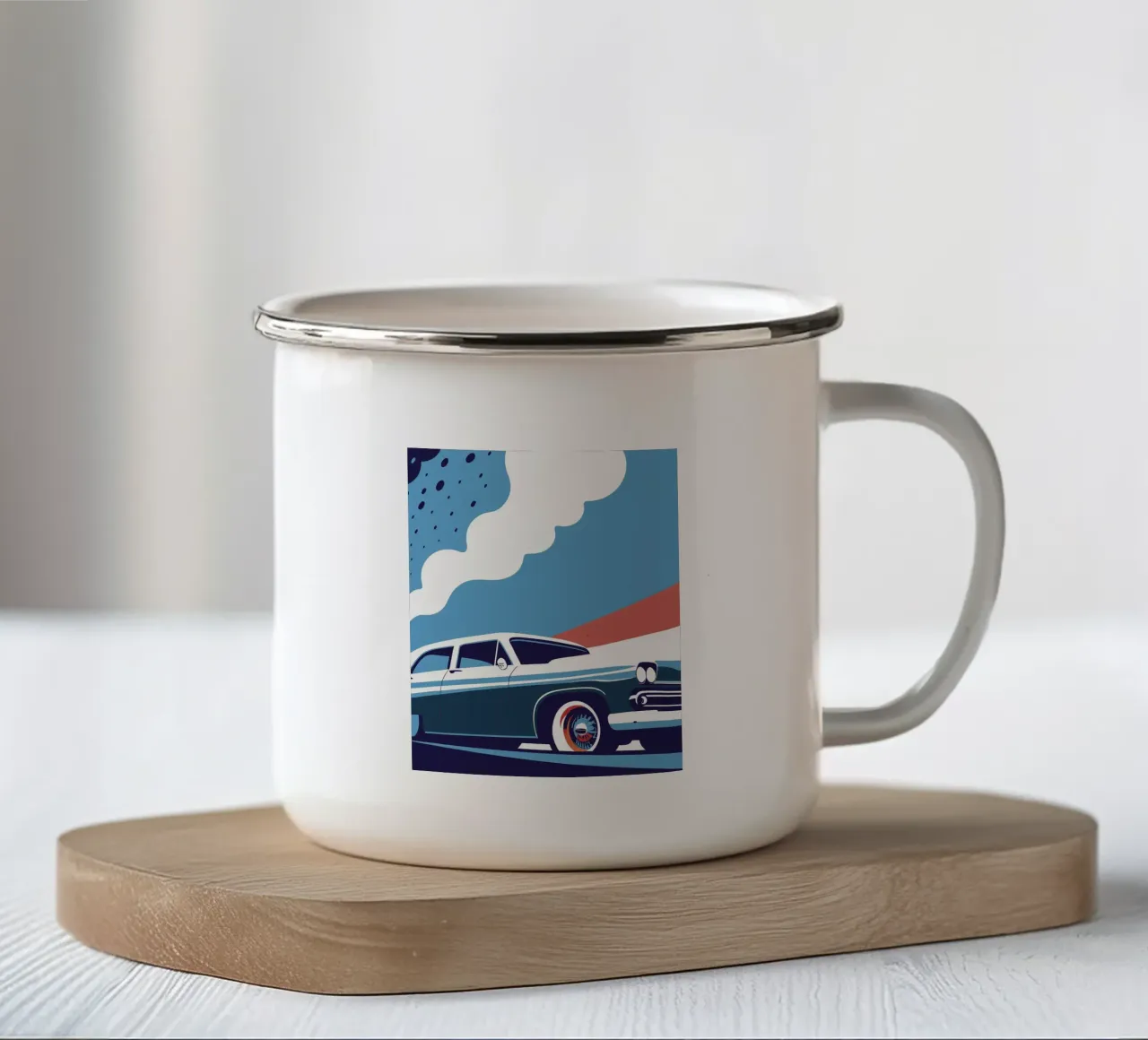 Auto d'epoca tazza in smalto da STORE PRESENCE
