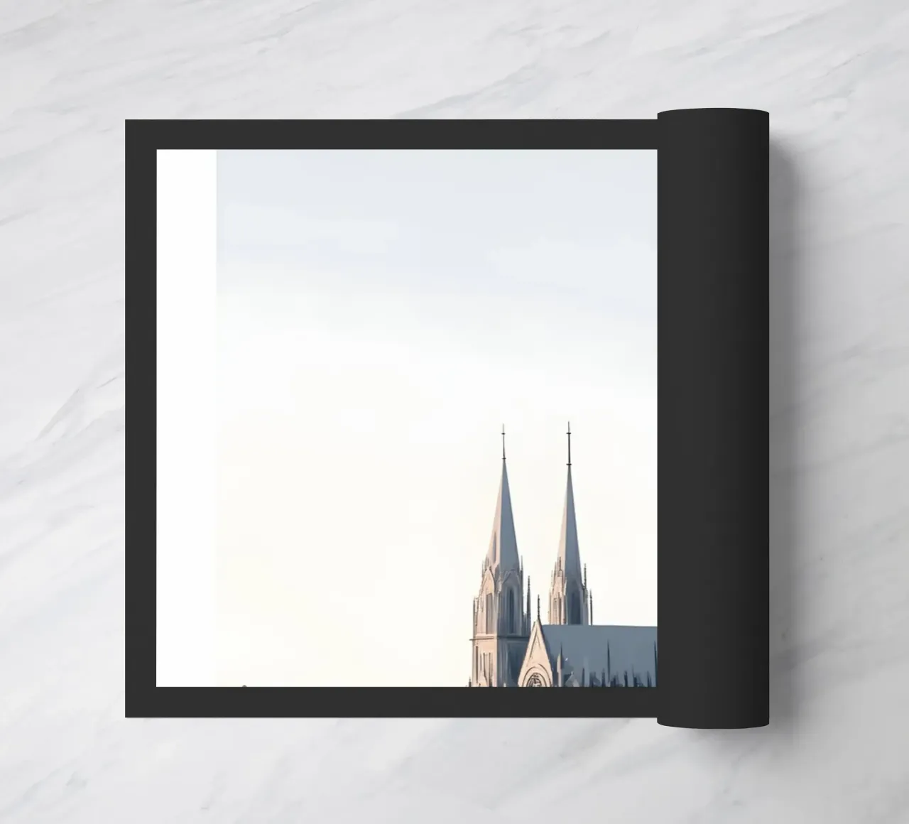 Nantes Cathedral Art Print - French Gothic Cityscape doormat by homdeco