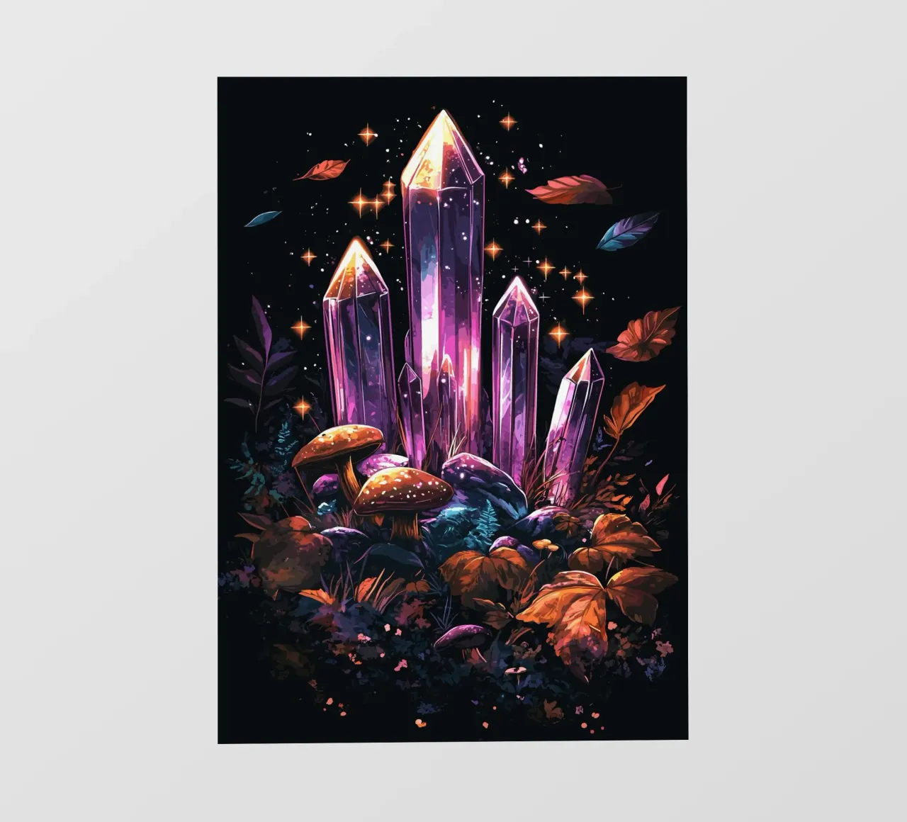 Campo di cristallo magico nella foresta telo in pvc da pixelbull - medieval art and more