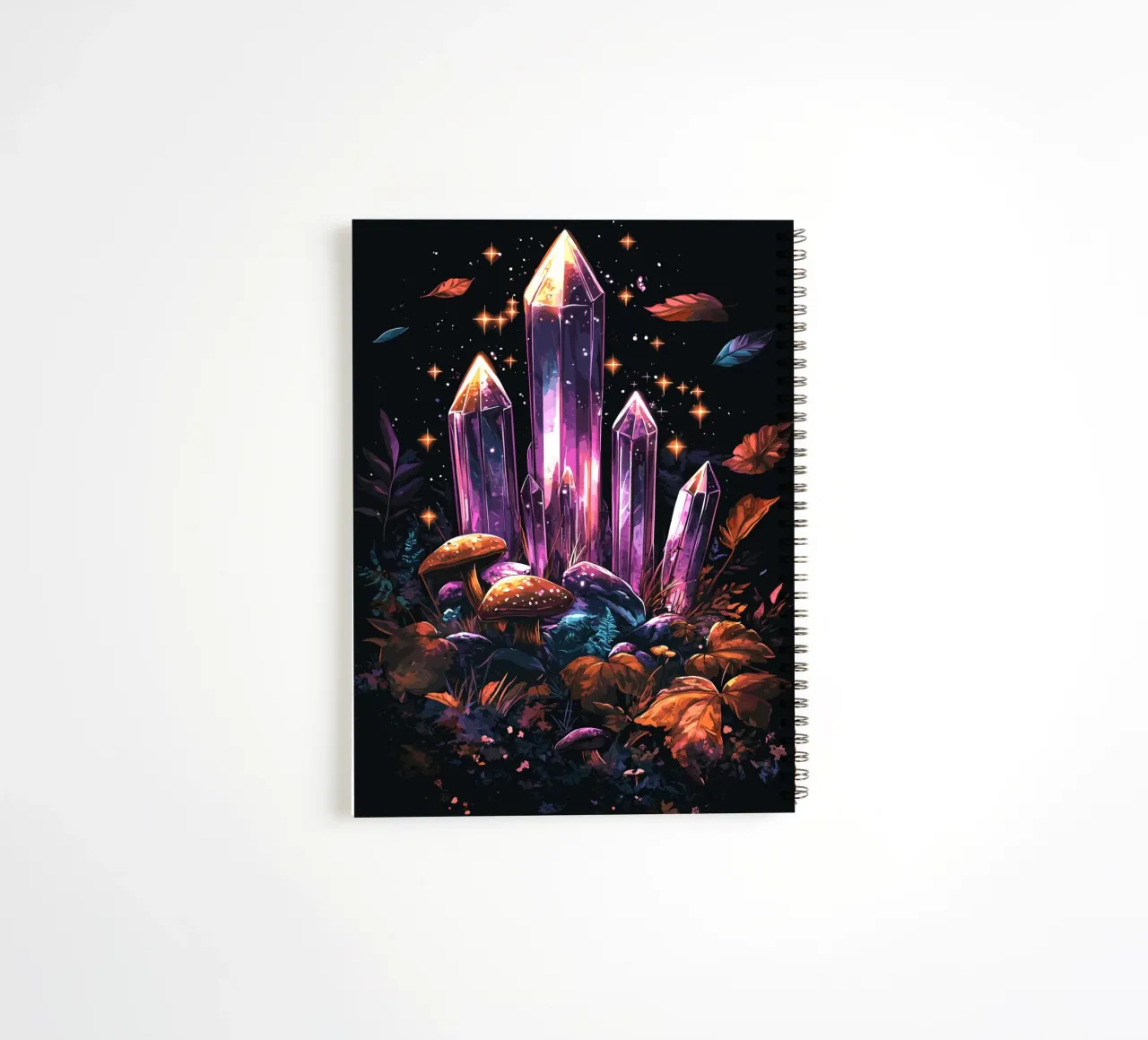 Magic crystal field in the forest spiral notebook by pixelbull - medieval art and more