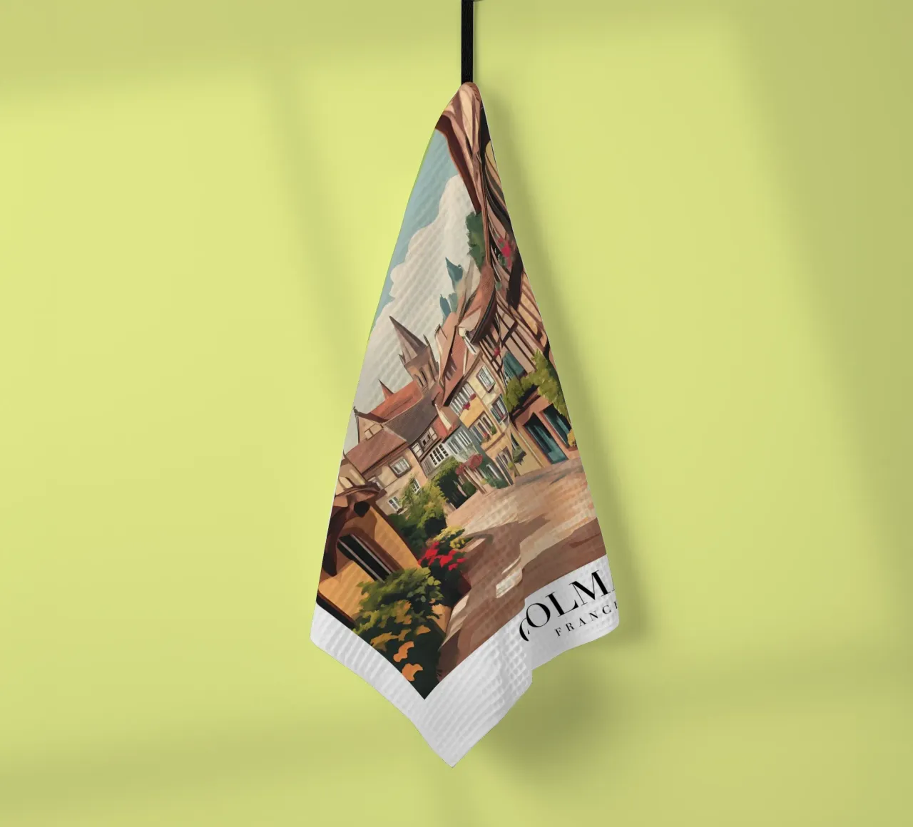Stampa su strada di Colmar Alsazia - Incantevole villaggio francese canovaccio da cucina da homdeco