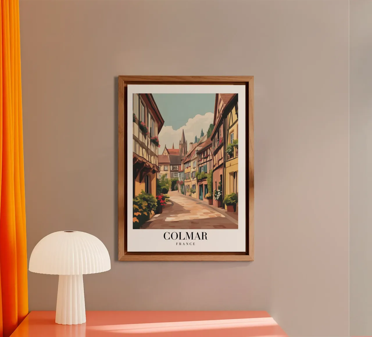Stampa su strada di Colmar Alsazia - Incantevole villaggio francese alluminio dibond da homdeco
