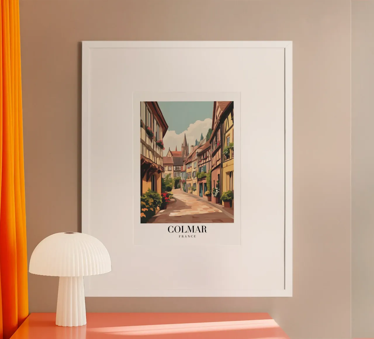 Stampa su strada di Colmar Alsazia - Incantevole villaggio francese carta hahnemühle da homdeco