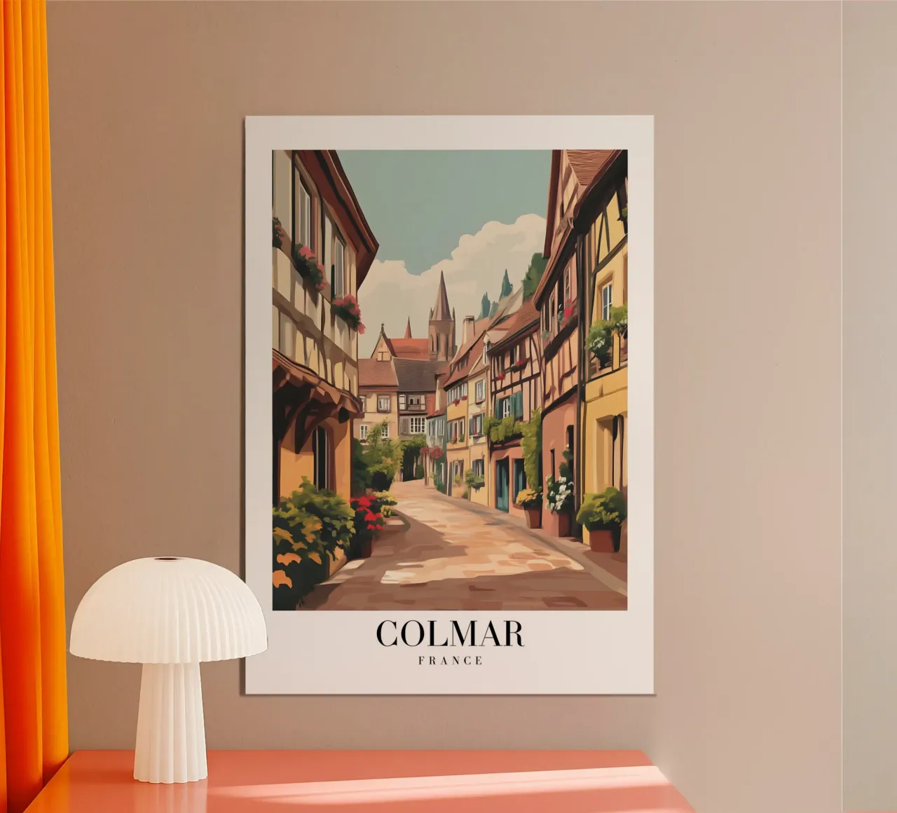Stampa su strada di Colmar Alsazia - Incantevole villaggio francese carta hahnemühle da homdeco