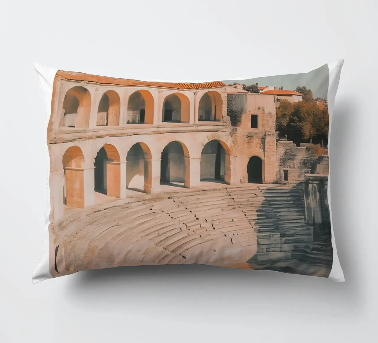 Arles Roman Amphitheatre Art Print - French History decorative cushion by homdeco