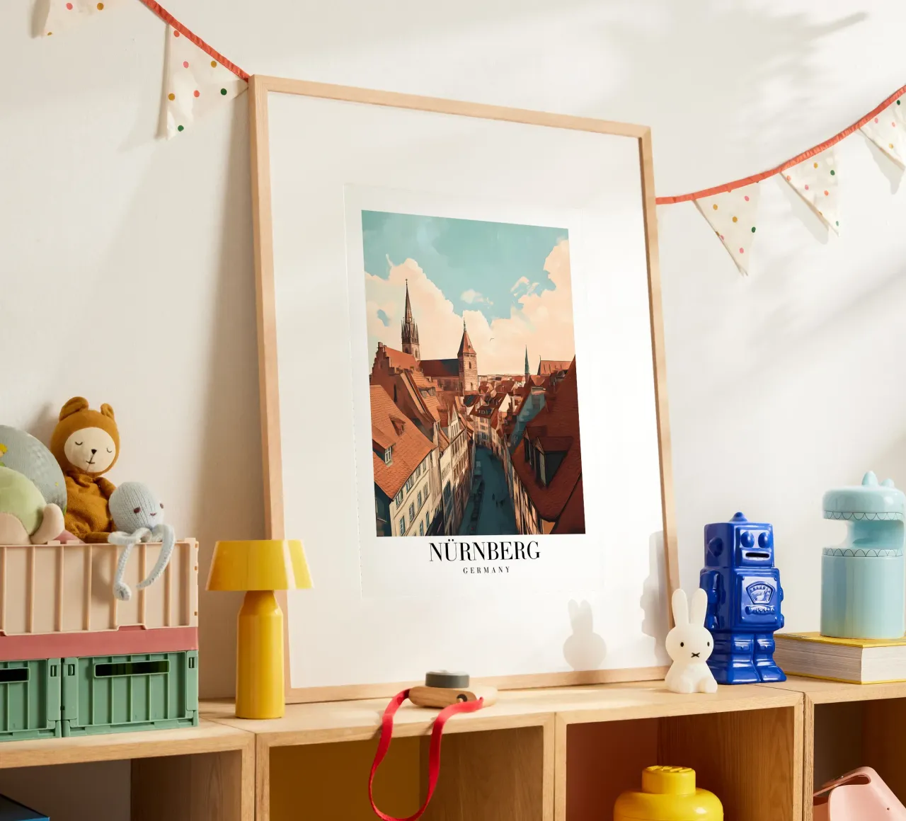 Nürnberg Oude Stad Kunstdruk - Duitse Middeleeuwse Charme poster van homdeco