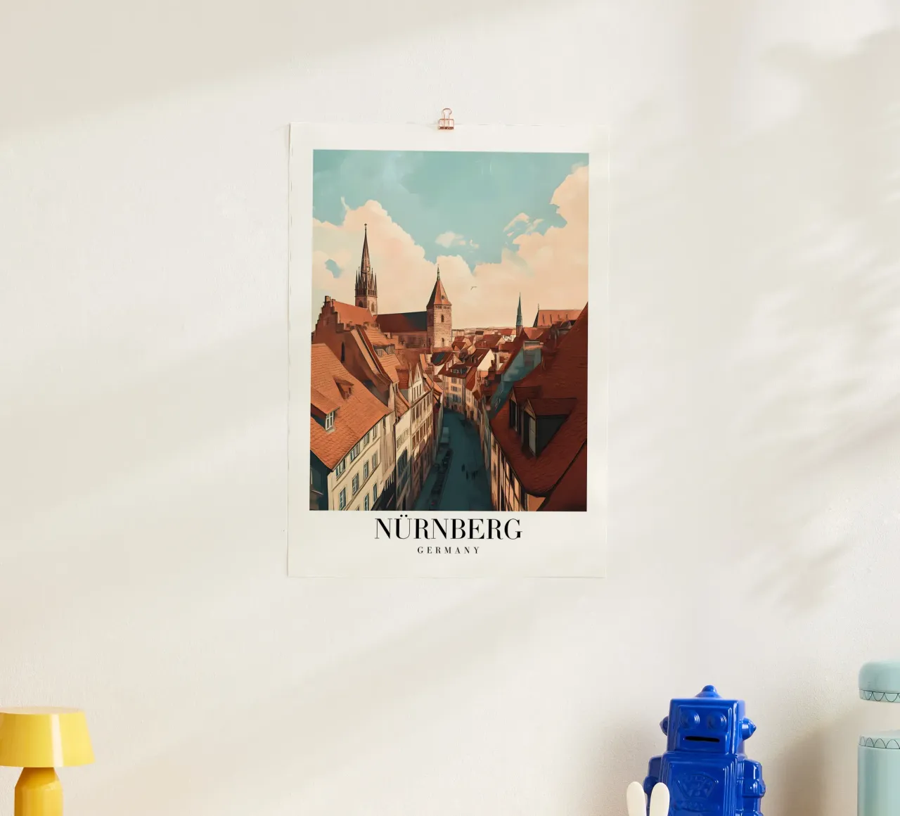 Nürnberg Oude Stad Kunstdruk - Duitse Middeleeuwse Charme poster van homdeco