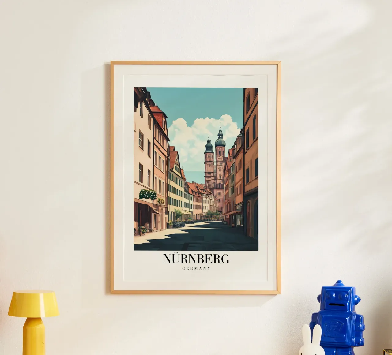 Nürnberg Street Art Print - Architecture historique allemande poster de homdeco
