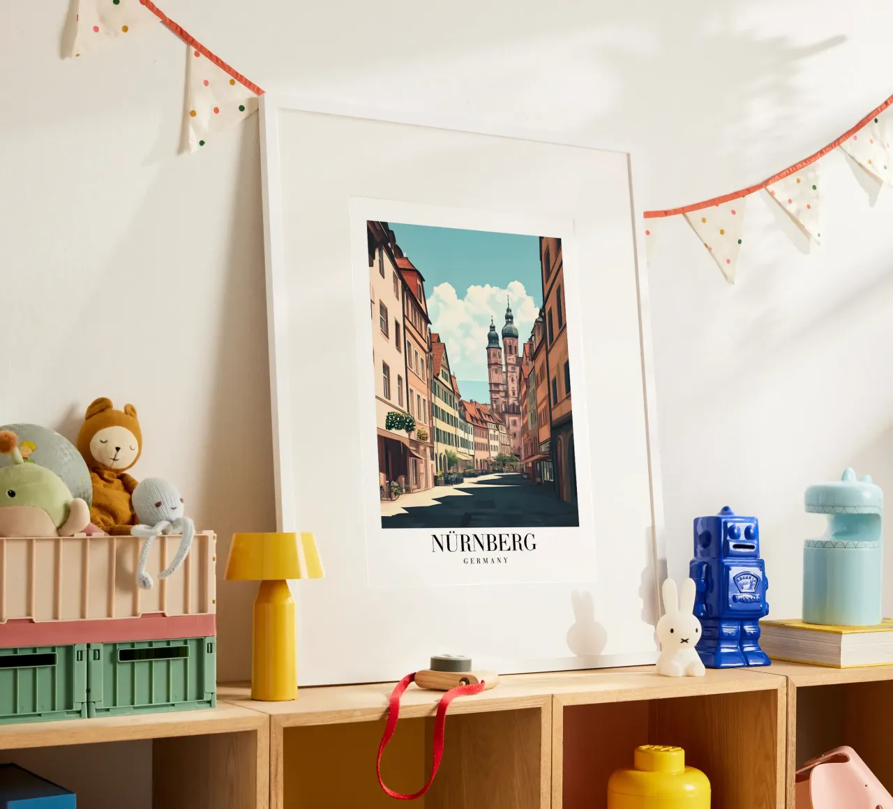 Nürnberg Street Art Print - Architecture historique allemande poster de homdeco