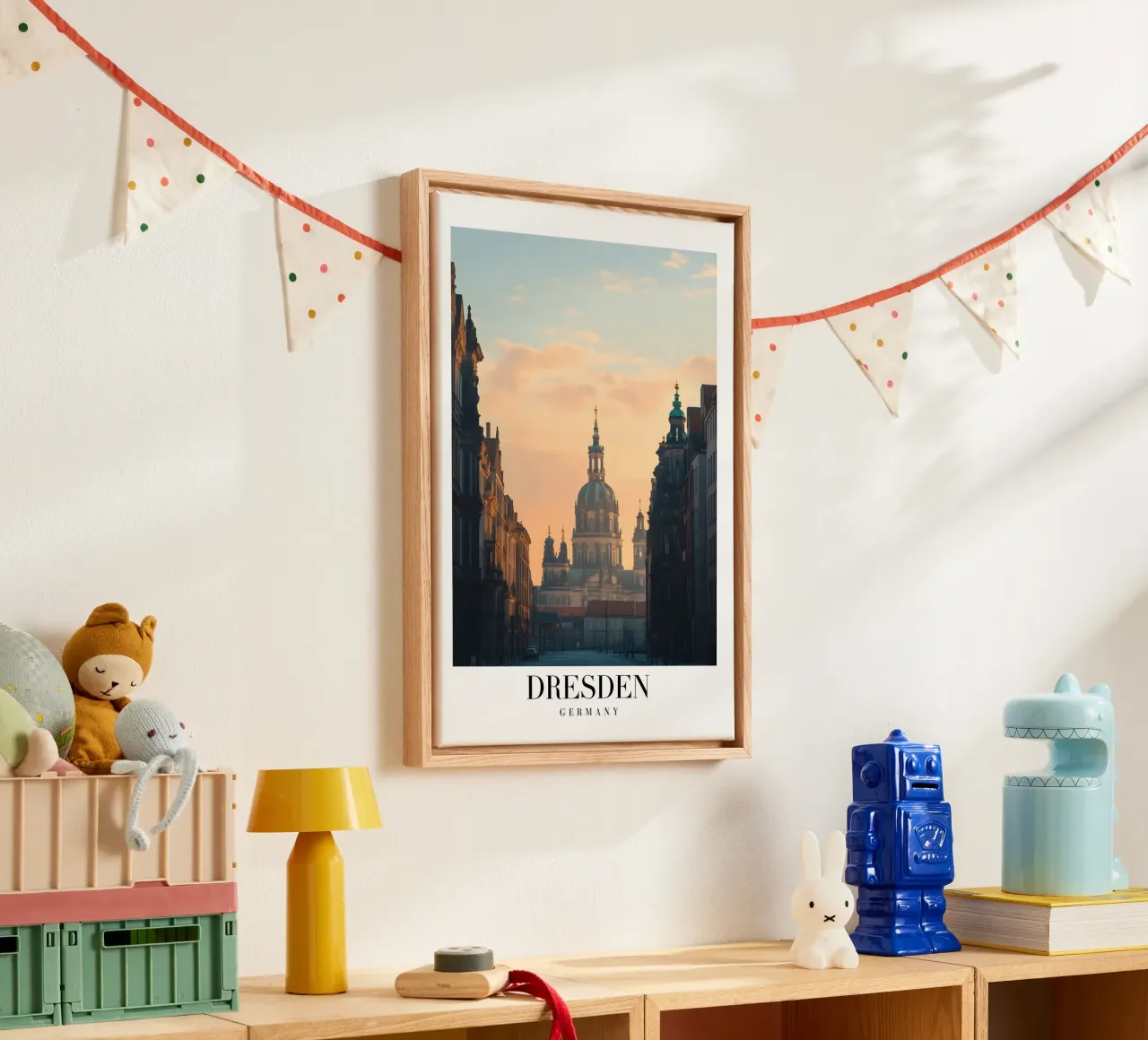 Dresden Frauenkirche Kunstdruk - Duits Barok canvas met Baklijst van homdeco