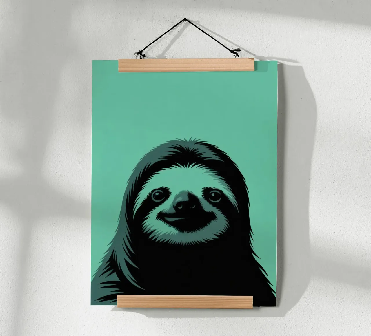 Coole Faultier-Illustration, Minimal, lustige Tiere Hahnemühle von SlothStella