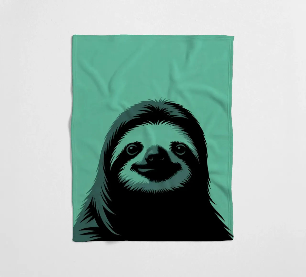 Cool sloth illustration, minimal, funny animals fleece blanket by SlothStella