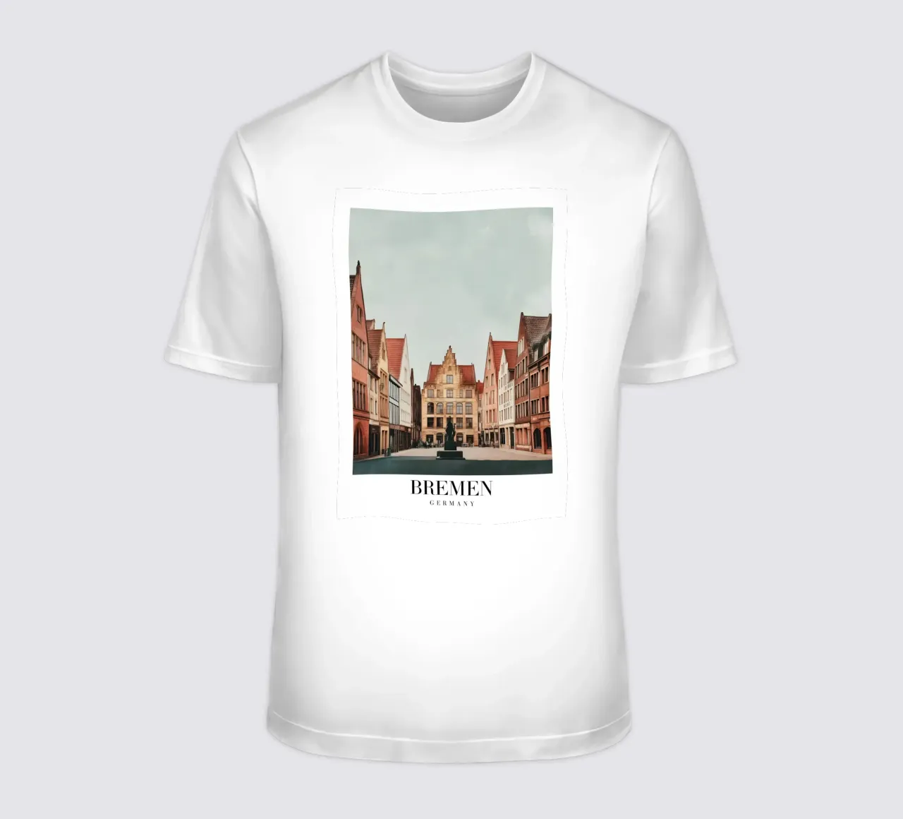 Stampa mercato Brema - Città anseatica tedesca t-shirt da homdeco