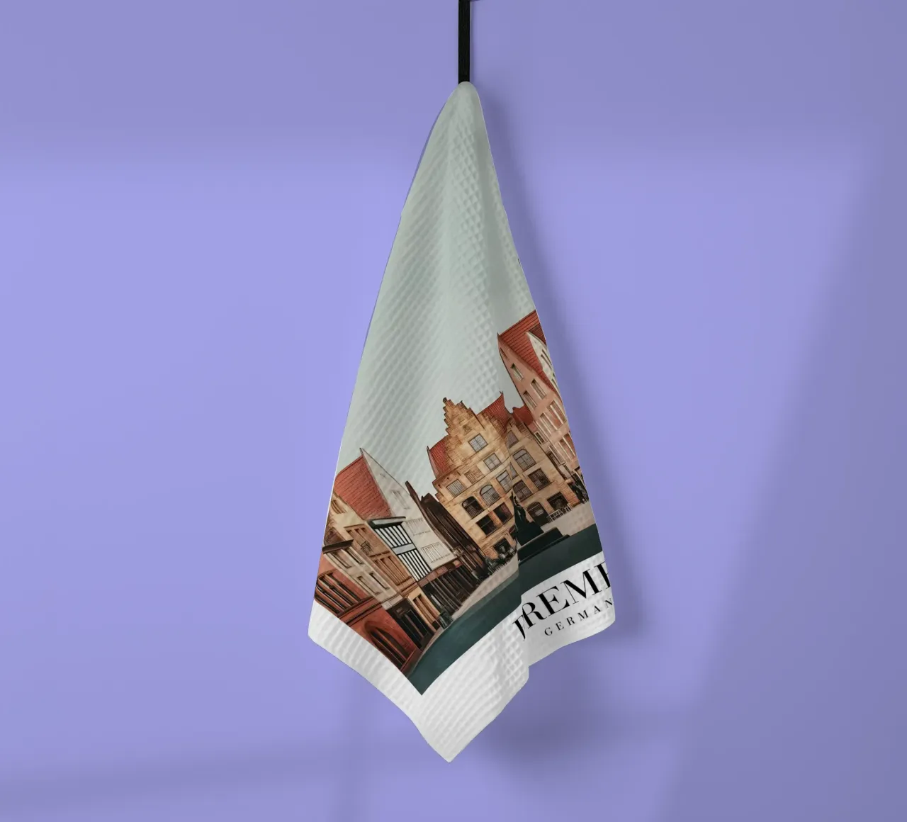 Stampa mercato Brema - Città anseatica tedesca canovaccio da cucina da homdeco
