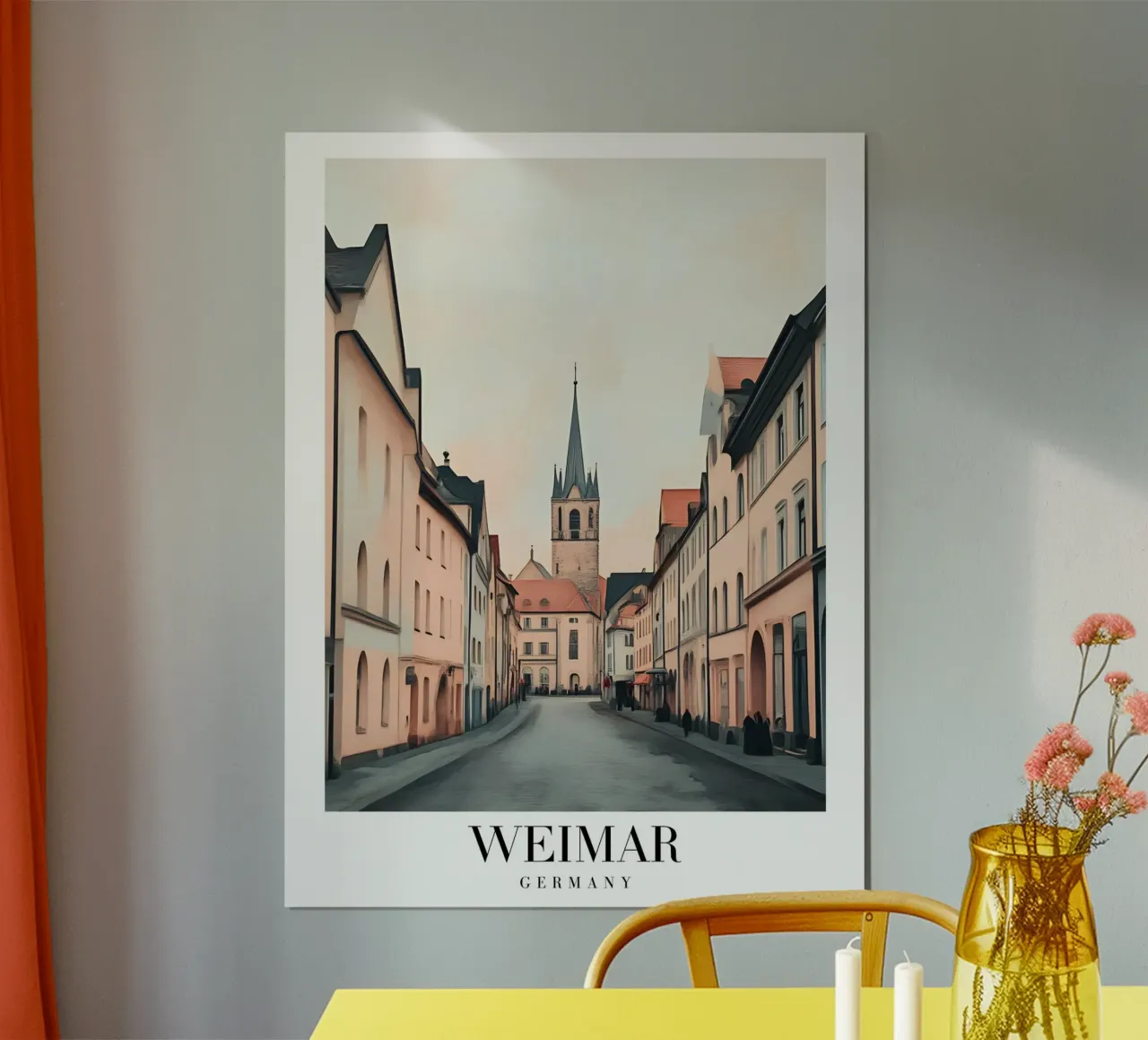 Weimarer Straße Kunstdruck - Deutscher historischer Charme Poster von homdeco
