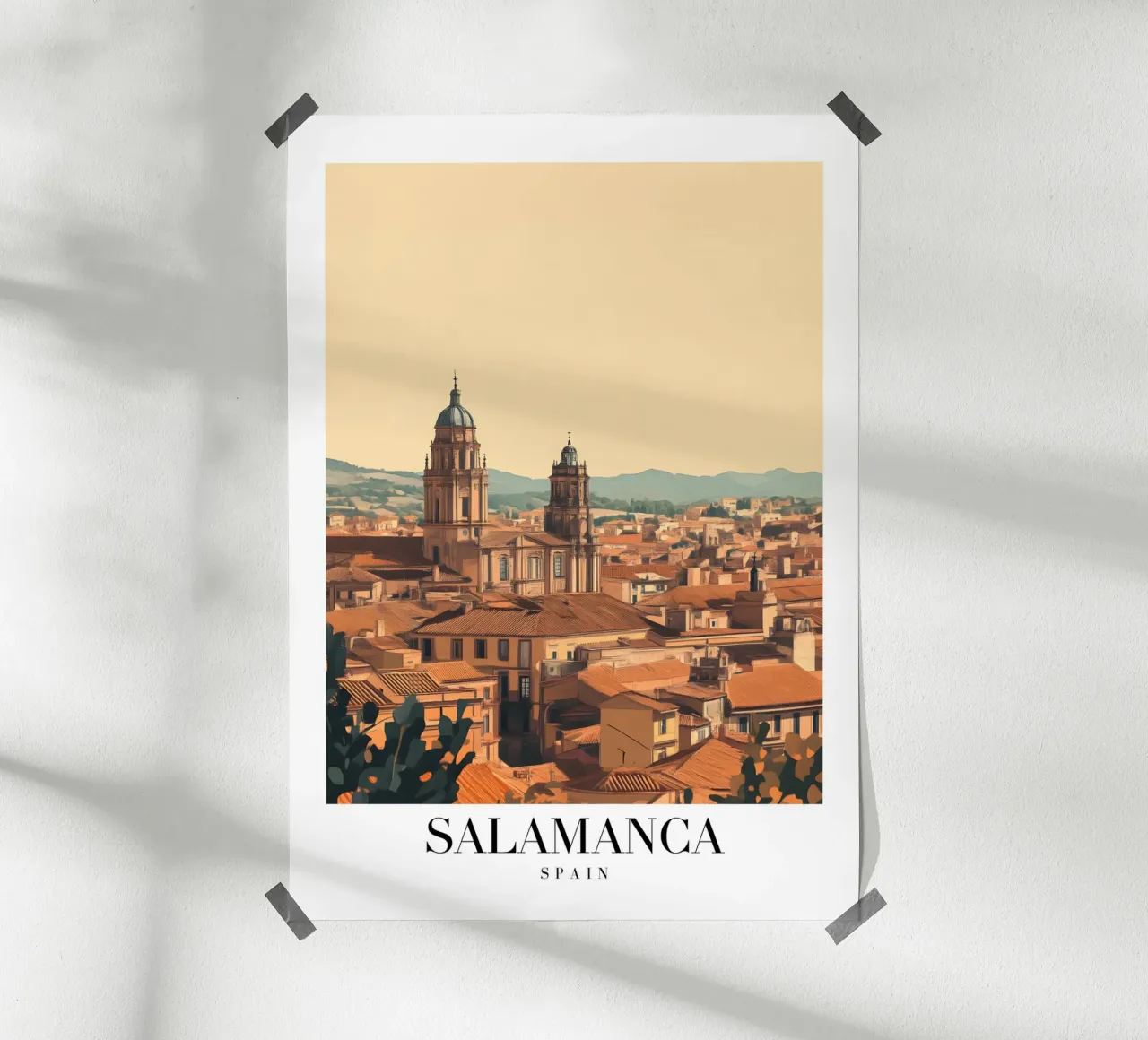 Salamanca Skyline Art Print - Renacimiento Español poster de homdeco