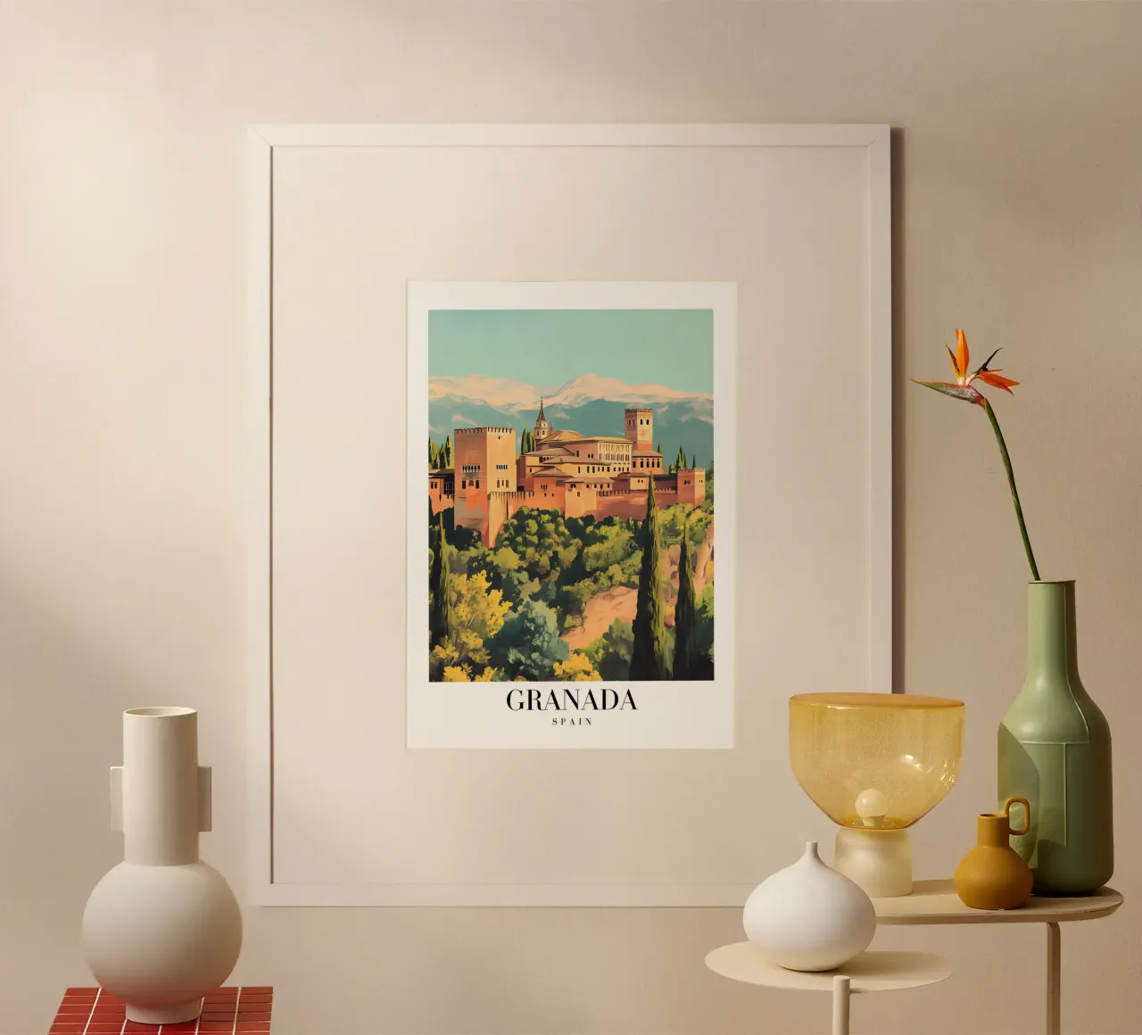 Granada Alhambra Kunstdruck - Spanischer maurischer Palast Hahnemühle von homdeco