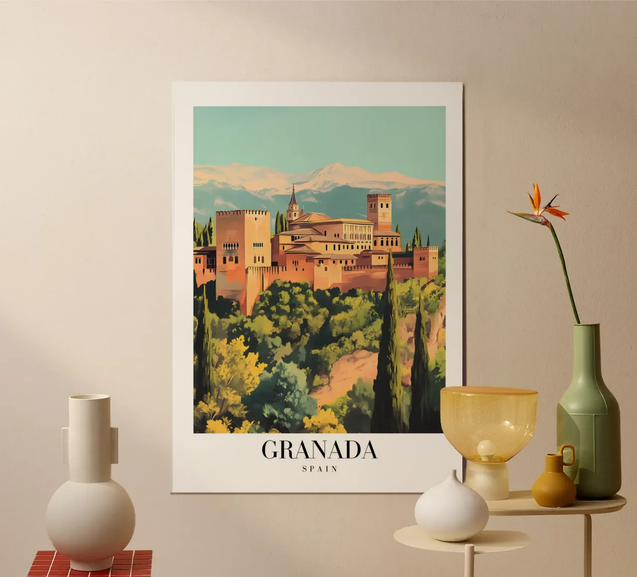 Granada Alhambra Kunstdruck - Spanischer maurischer Palast Hahnemühle von homdeco