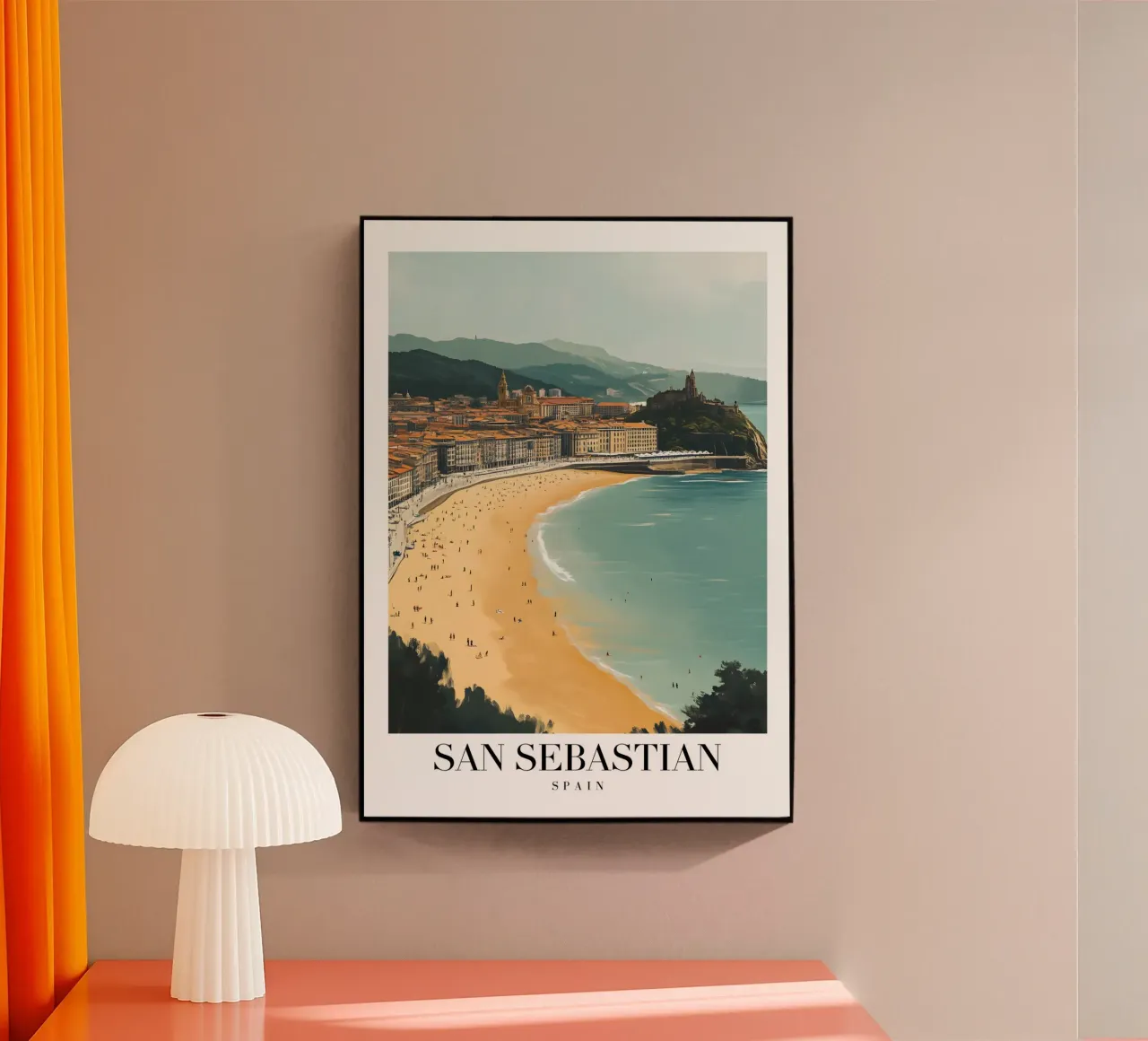 Stampa d'arte sulla spiaggia di San Sebastian La Concha - Costa Basca plexiglass da homdeco