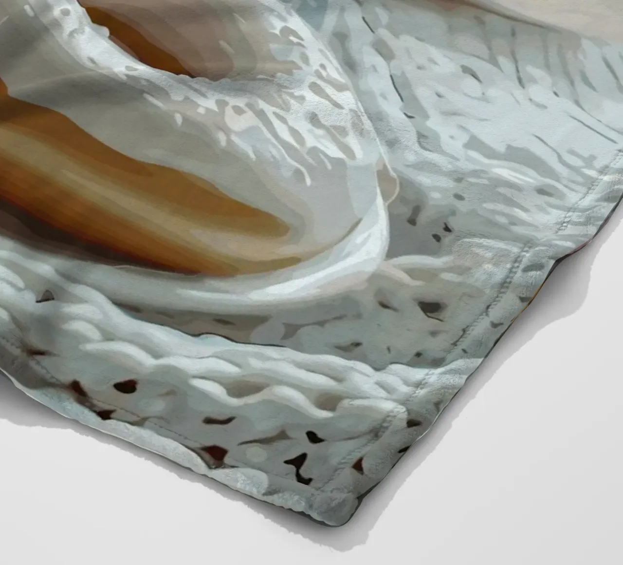 Mattinata dolce con ciambelle e cappuccino coperta in pile da pixelbull - medieval art and more