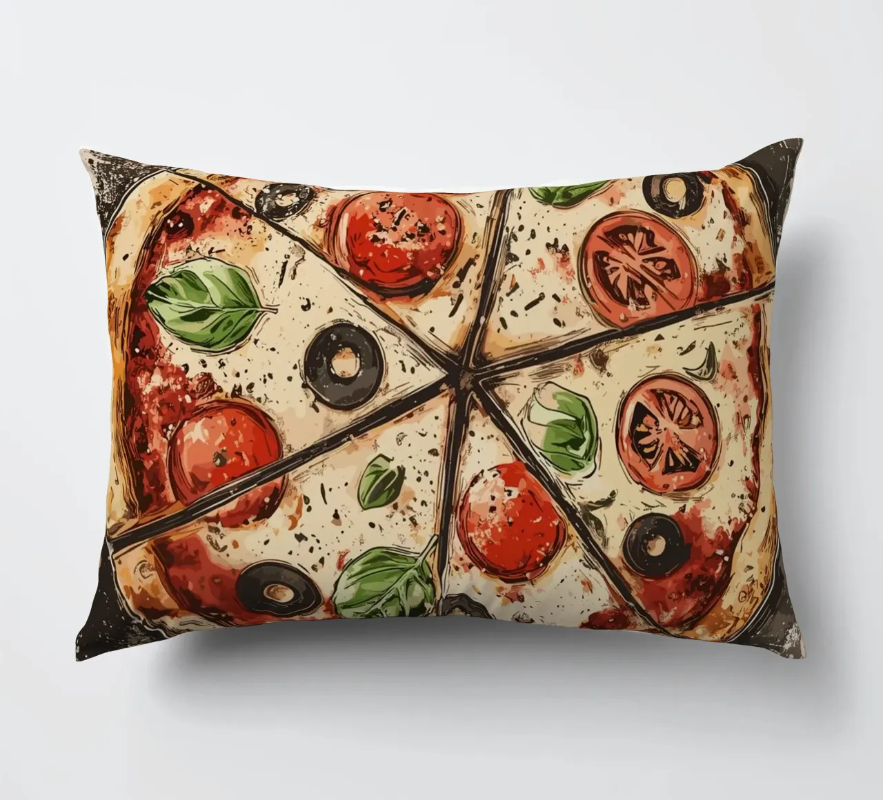 Pizza rustica con gusto italiano cuscino da pixelbull - medieval art and more