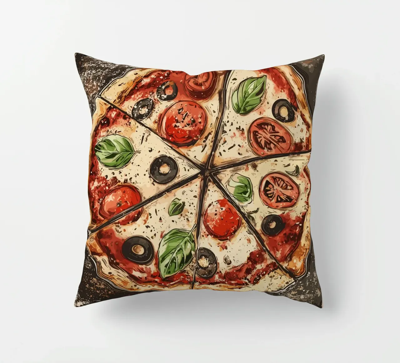 Pizza rustica con gusto italiano cuscino da pixelbull - medieval art and more