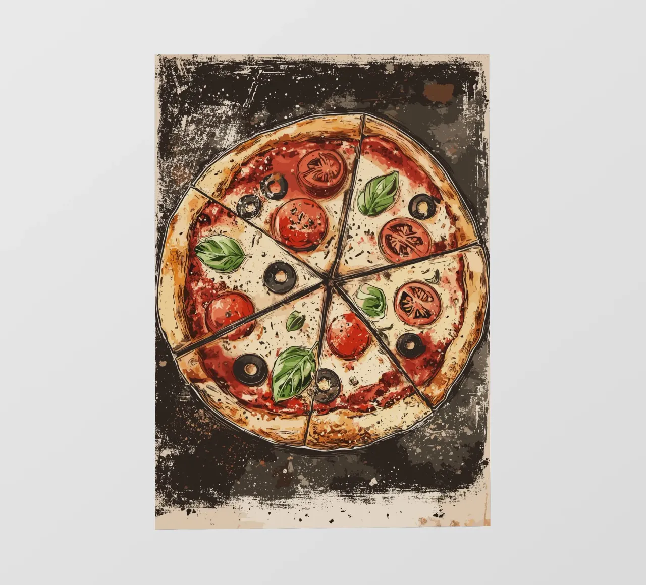 Pizza rustica con gusto italiano pellicola backlit da pixelbull - medieval art and more