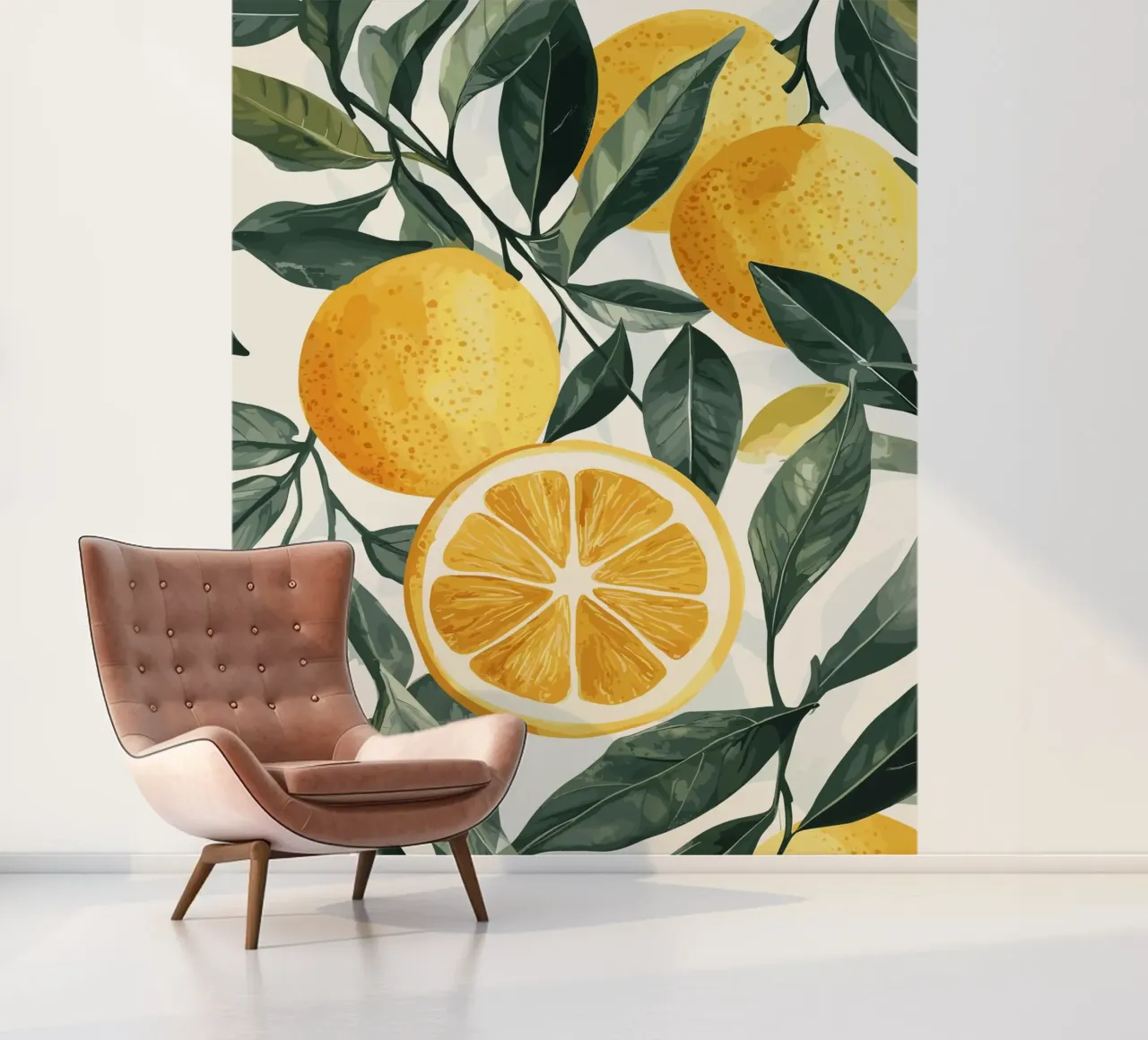 Lemon garden in a sunny composition photo wallpaper by pixelbull - medieval art and more