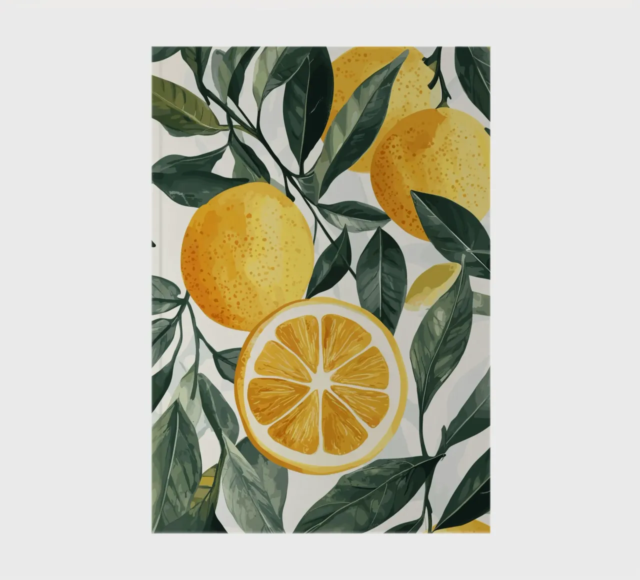 Lemon garden in a sunny composition notebook by pixelbull - medieval art and more