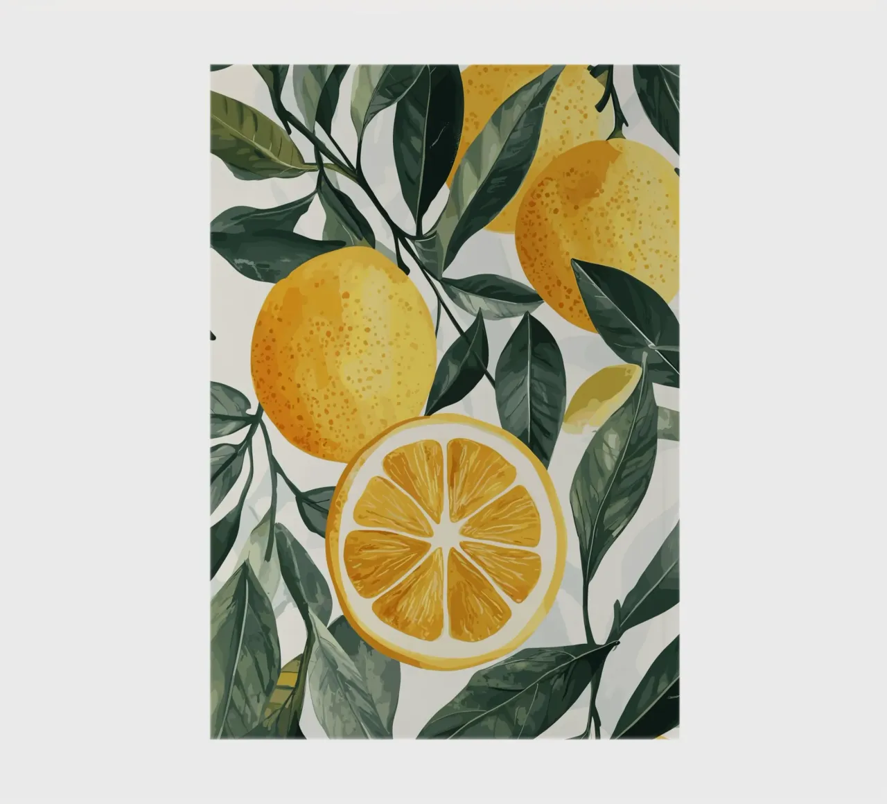 Lemon garden in a sunny composition notebook by pixelbull - medieval art and more